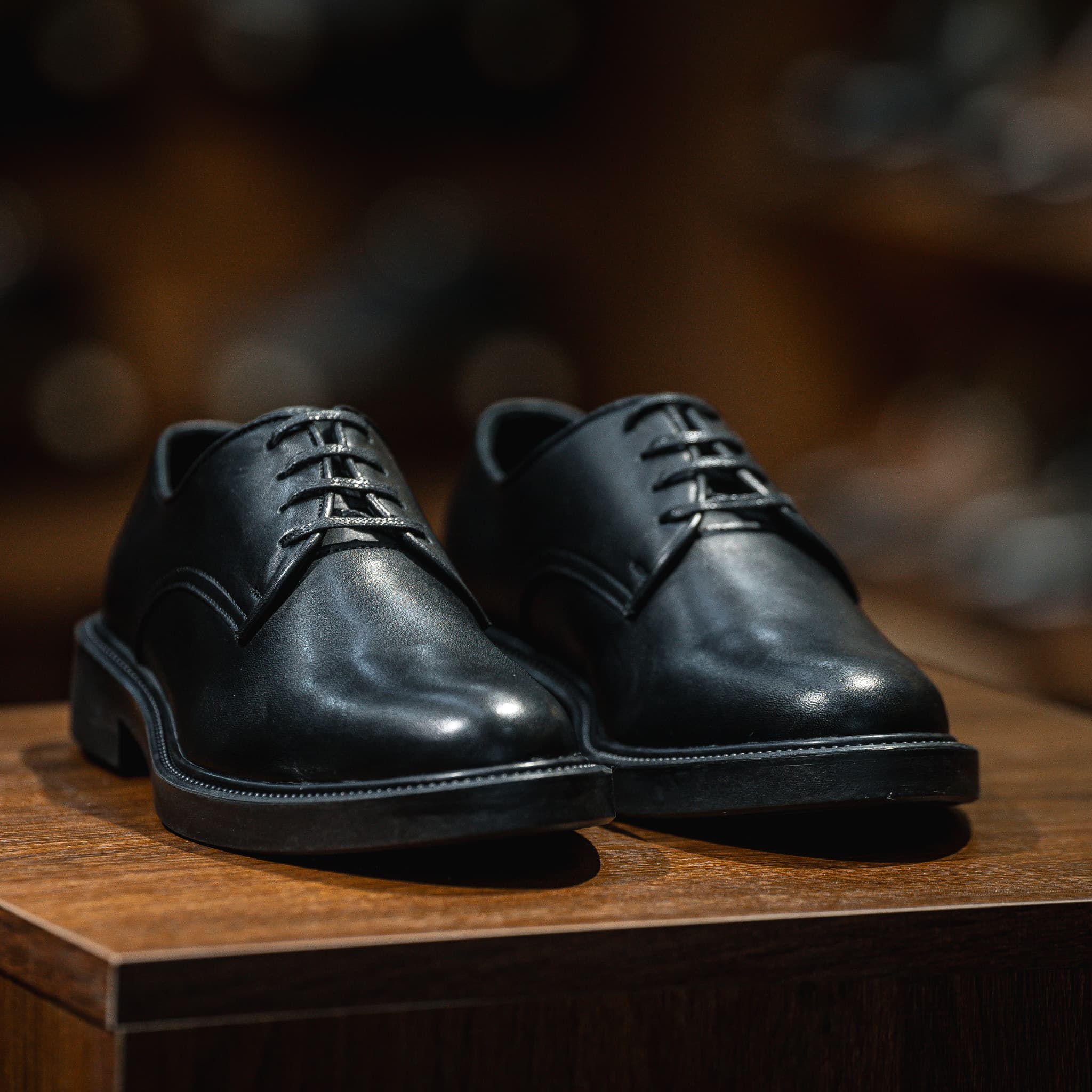 Giày Derby Classic dòng Amarula Beckman- Đen Patina