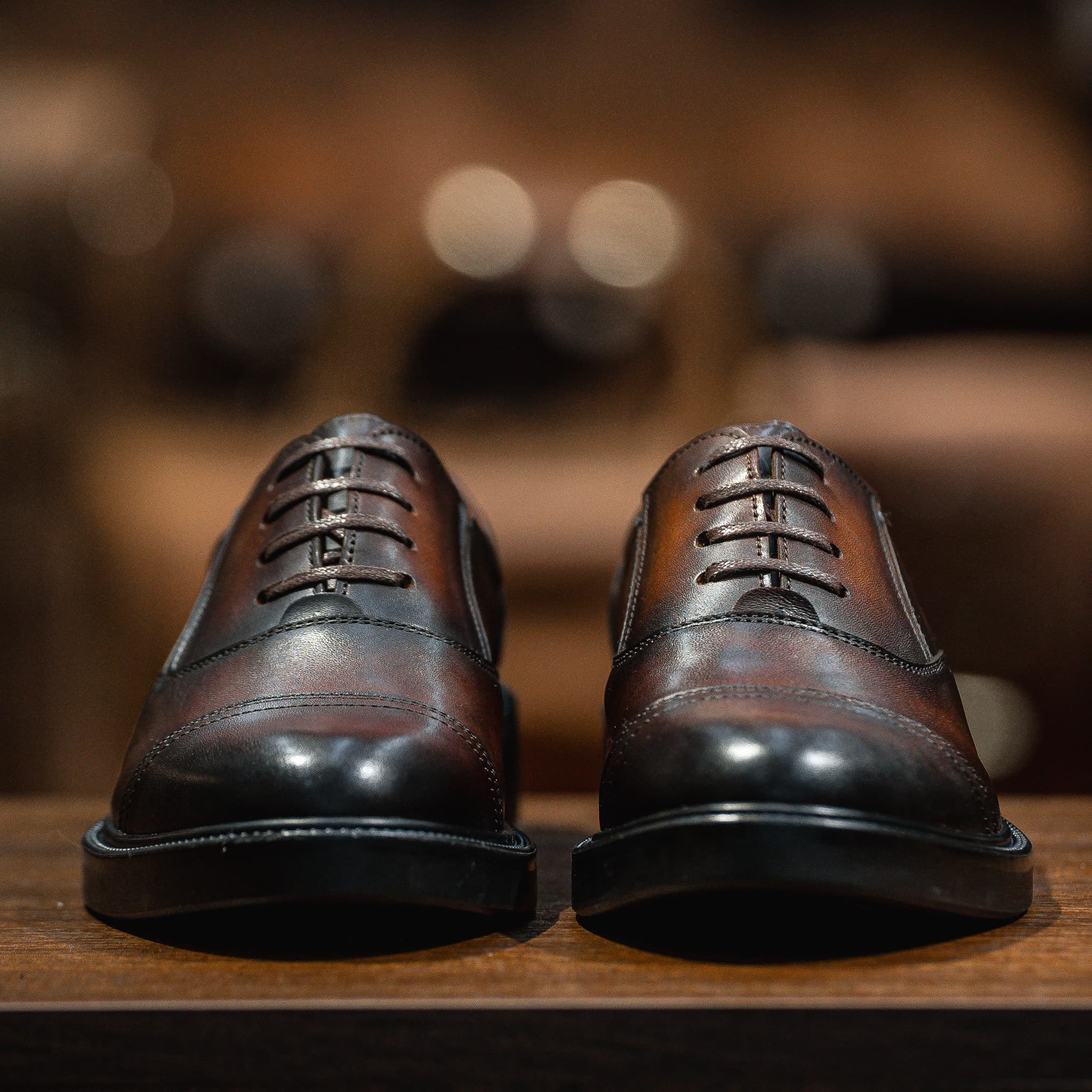 Giày Oxford dòng Remy Martin Beckman - Nâu Patina