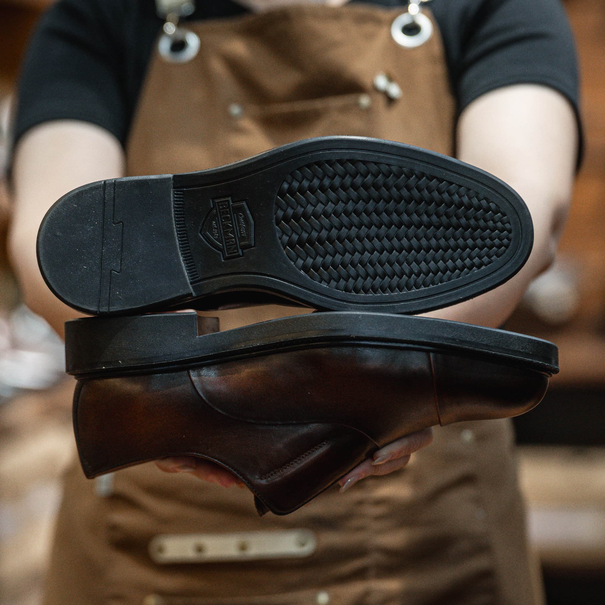 Giày Oxford Slipon dòng Pisco Beckman- Nâu Patina 10