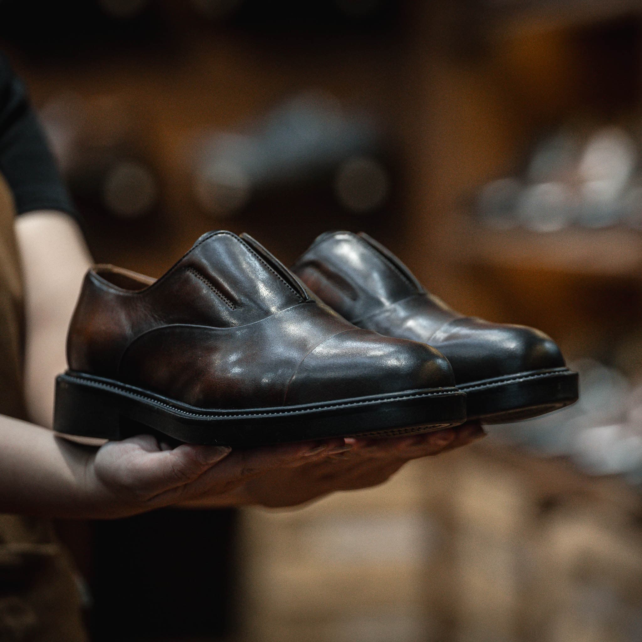 Giày Oxford Slipon dòng Pisco Beckman- Nâu Patina 11