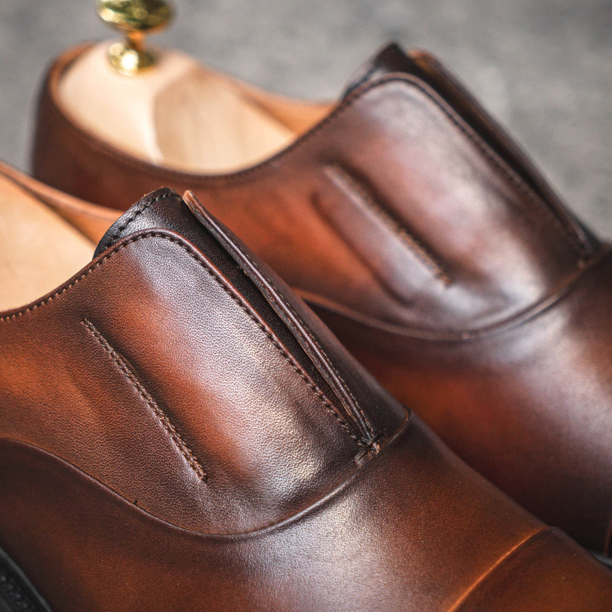 Giày Oxford Slipon dòng Pisco Beckman- Nâu Patina 16