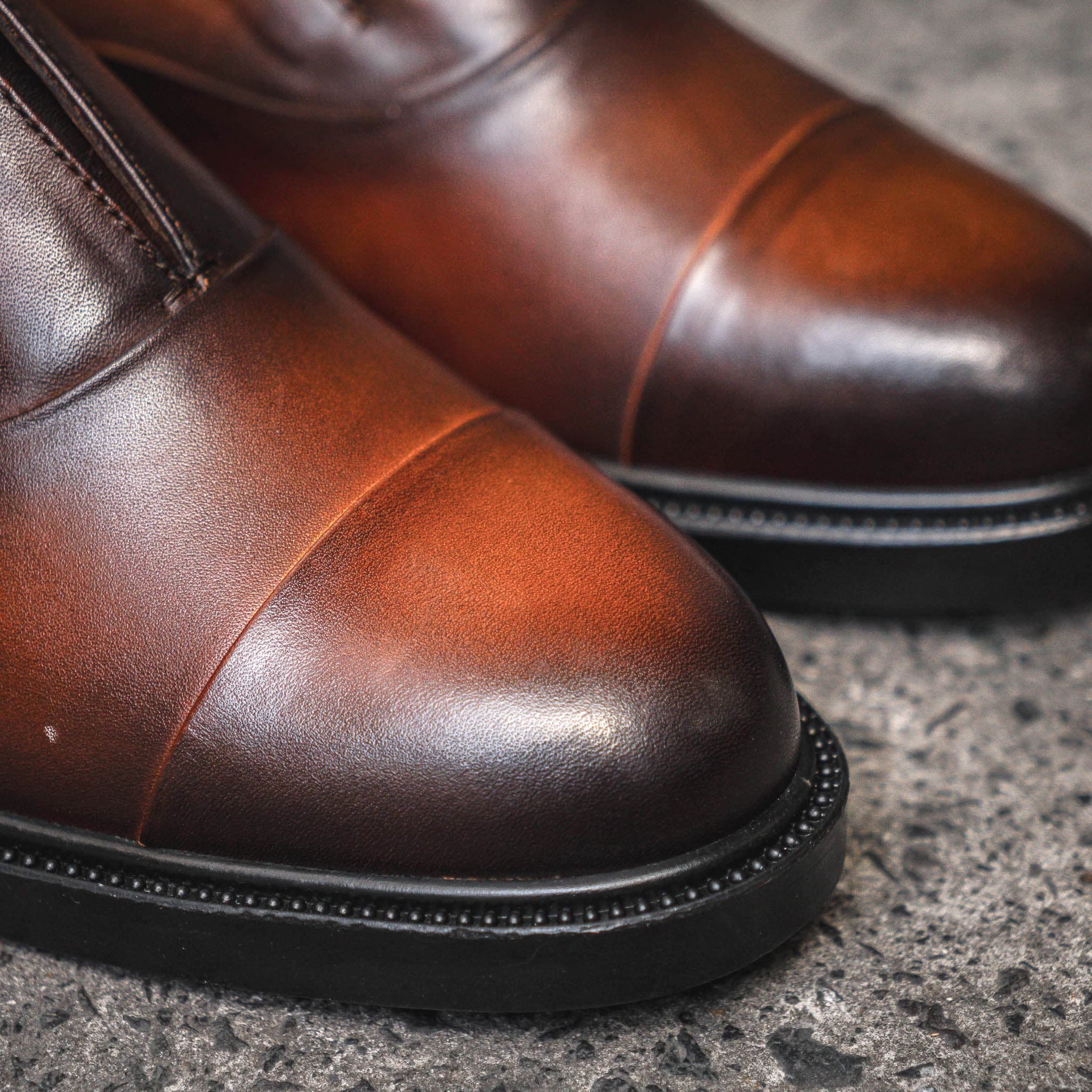 Giày Oxford Slipon dòng Pisco Beckman- Nâu Patina 17