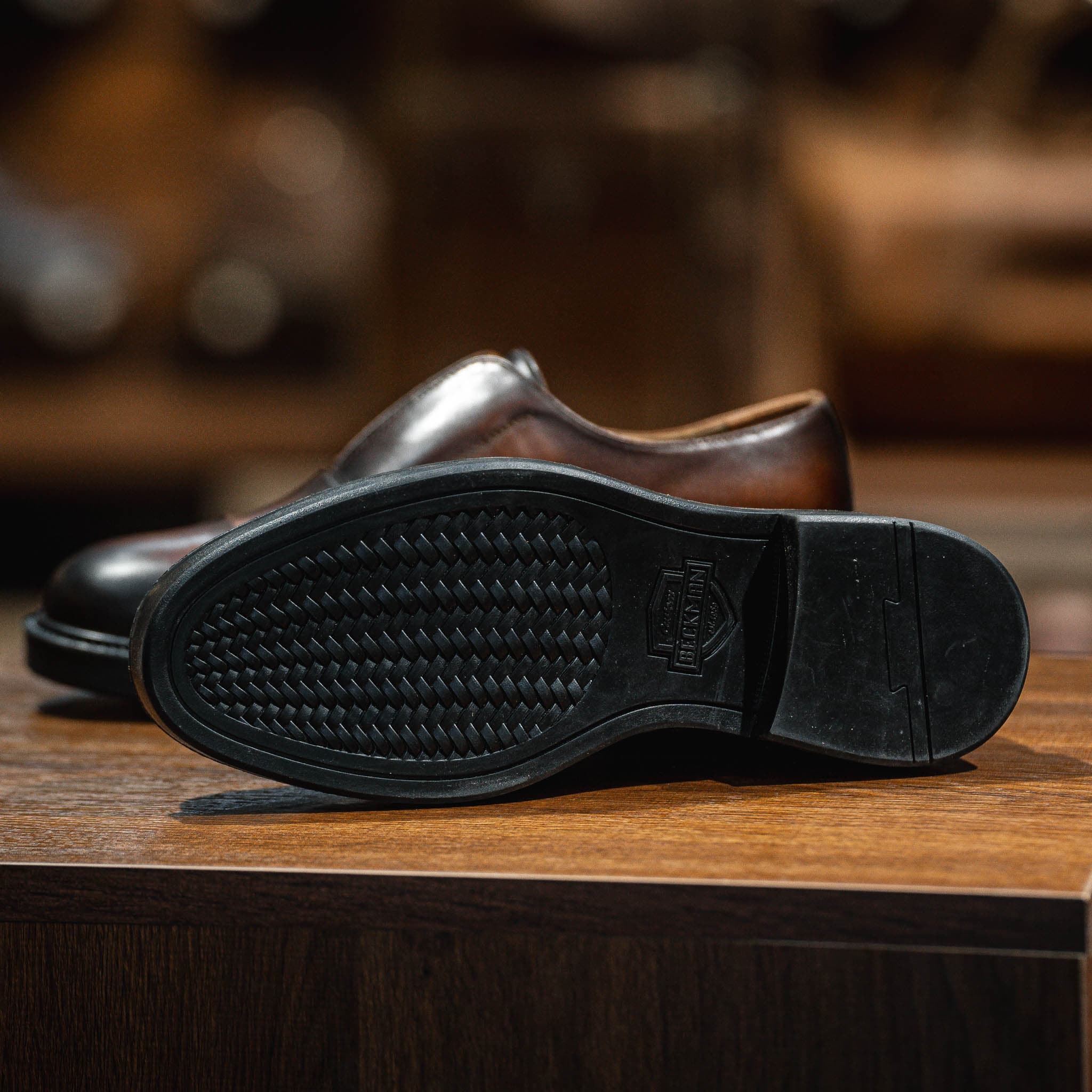 Giày Oxford Slipon dòng Pisco Beckman- Nâu Patina 3