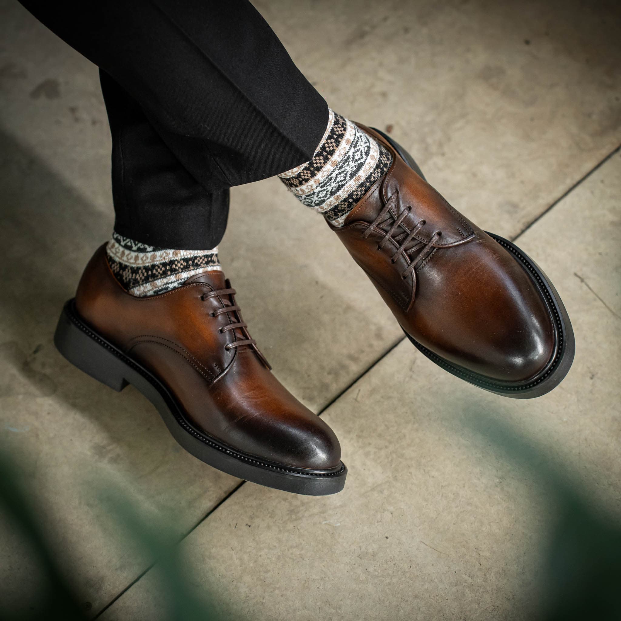 Giày Derby Classic dòng Amarula Beckman - Nâu Patina 14