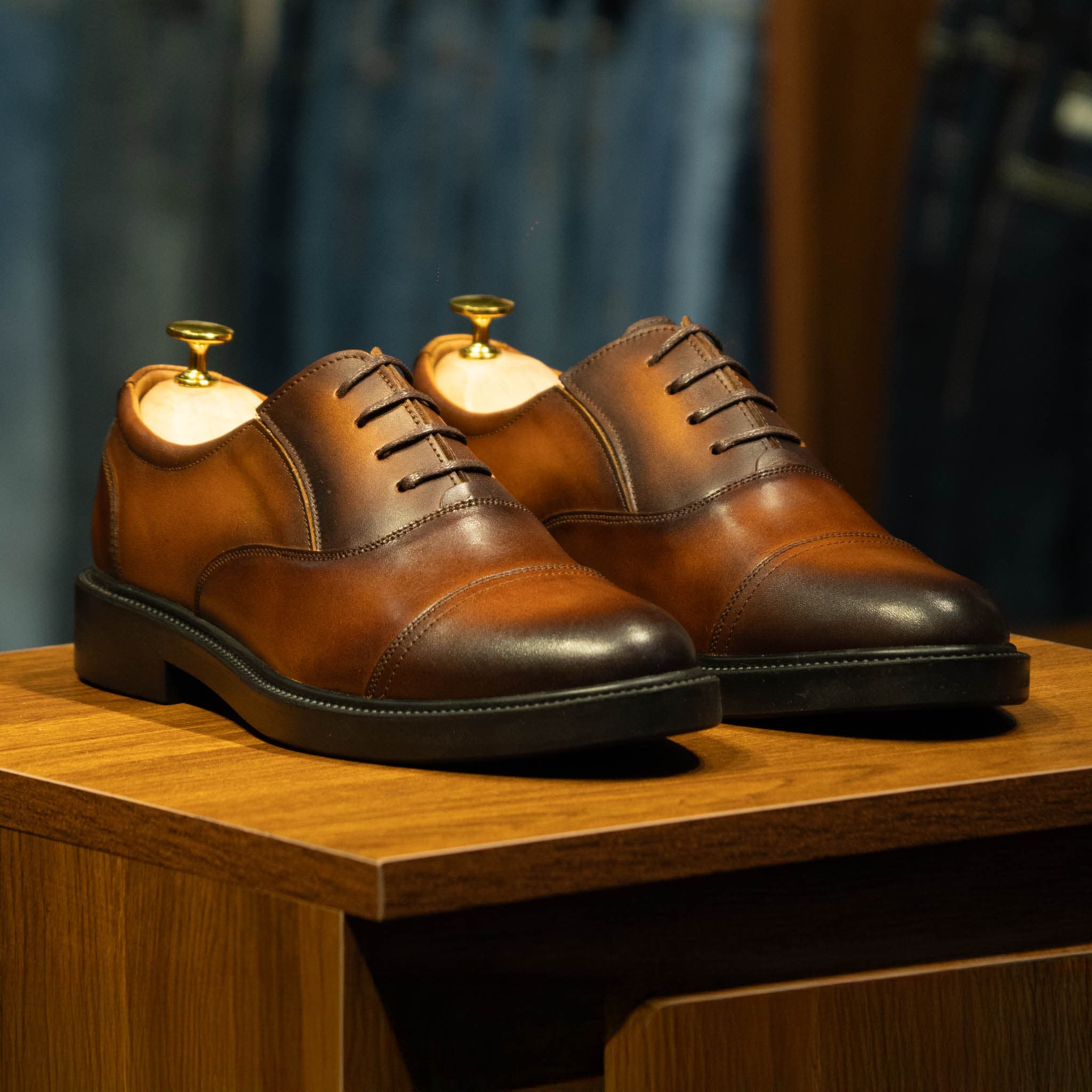 Giày Oxford dòng Remy Martin Beckman - Nâu Patina