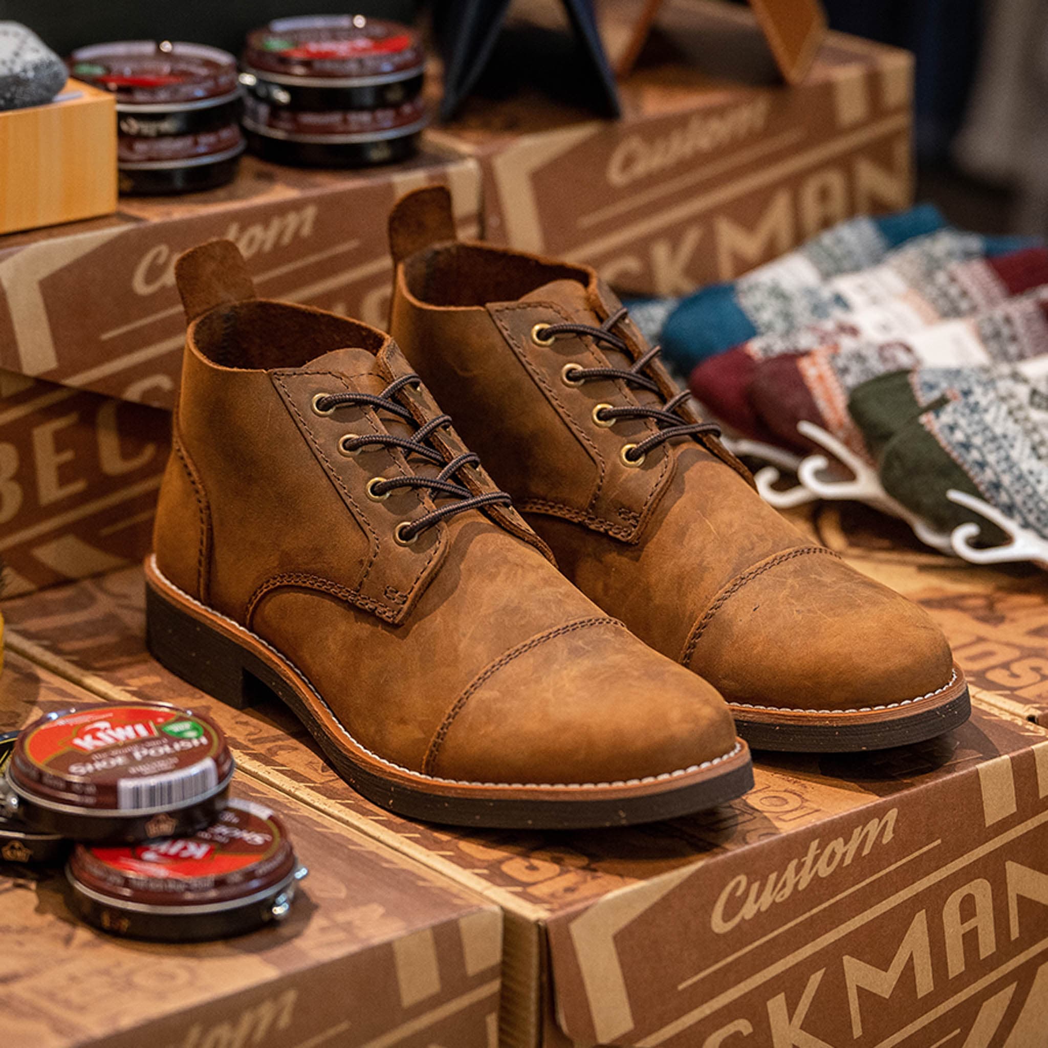 Giày boots Chukka Trench Boot BM - Bò