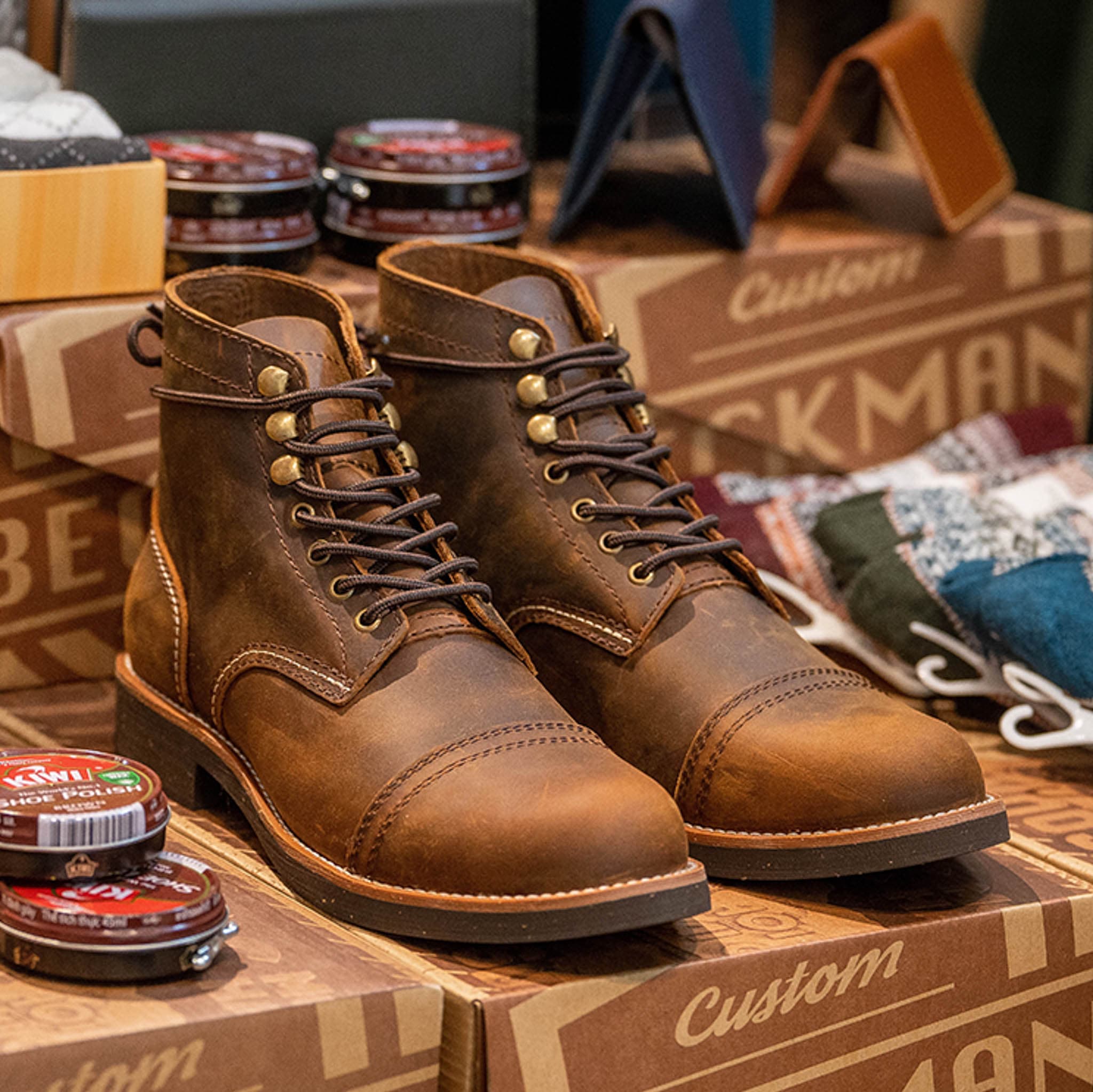 Giày boots Beckman Ironboots - Bò