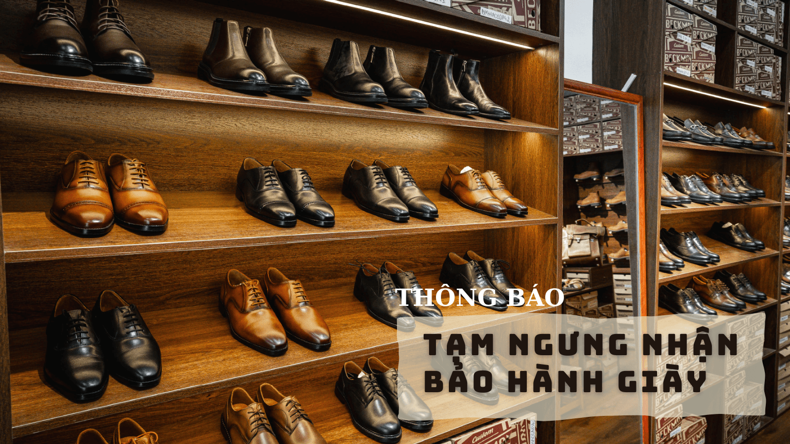 Thông báo tạm ngưng bảo hành giày Tết 2025