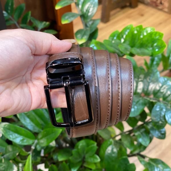 Dây Nịt CH Bản 3cm Khóa Đen - NÂU