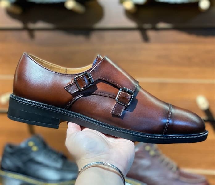Giày Beckman Double Monkstrap PH - NÂU - 39