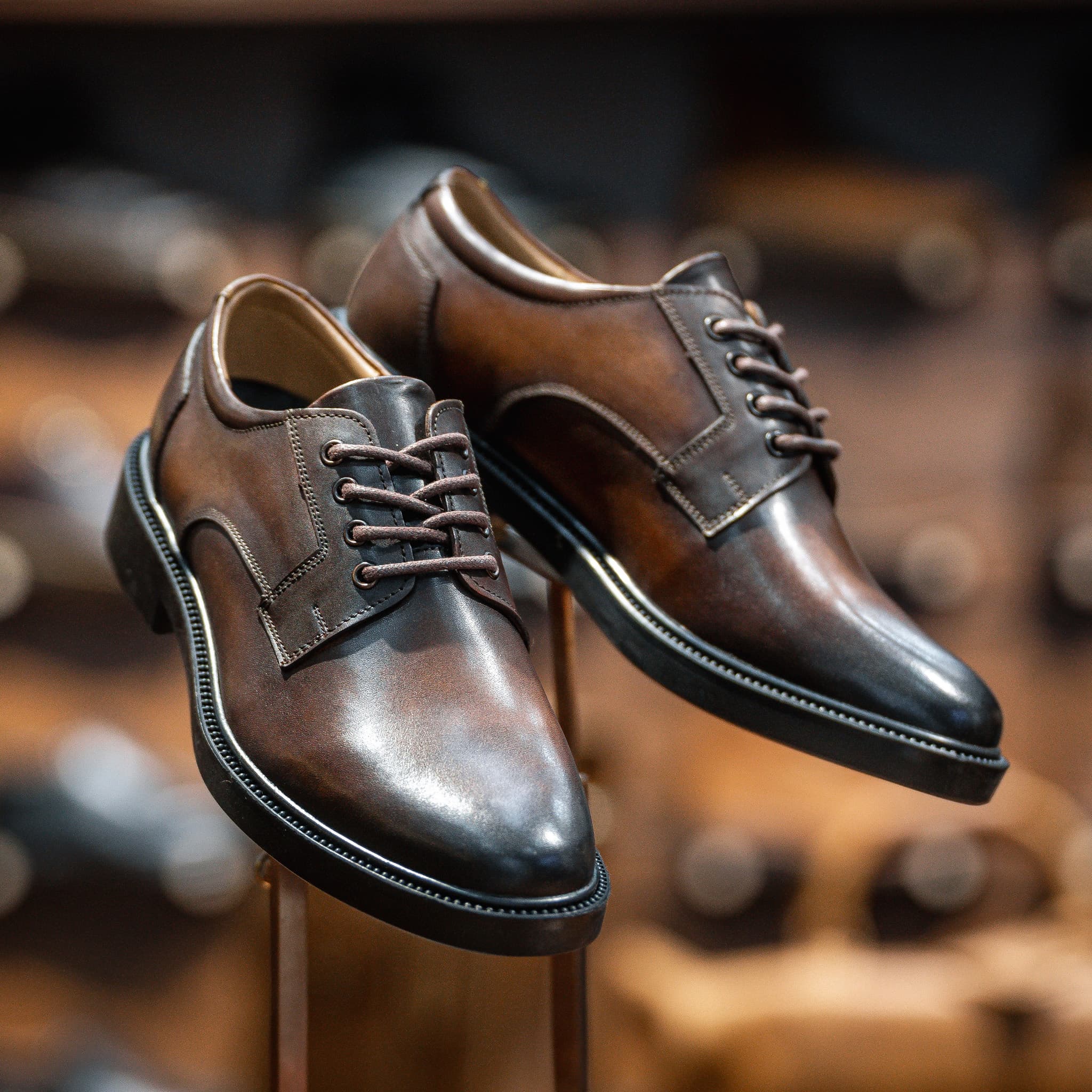 Giày Derby Classic dòng Brandy Beckman- Nâu Patina