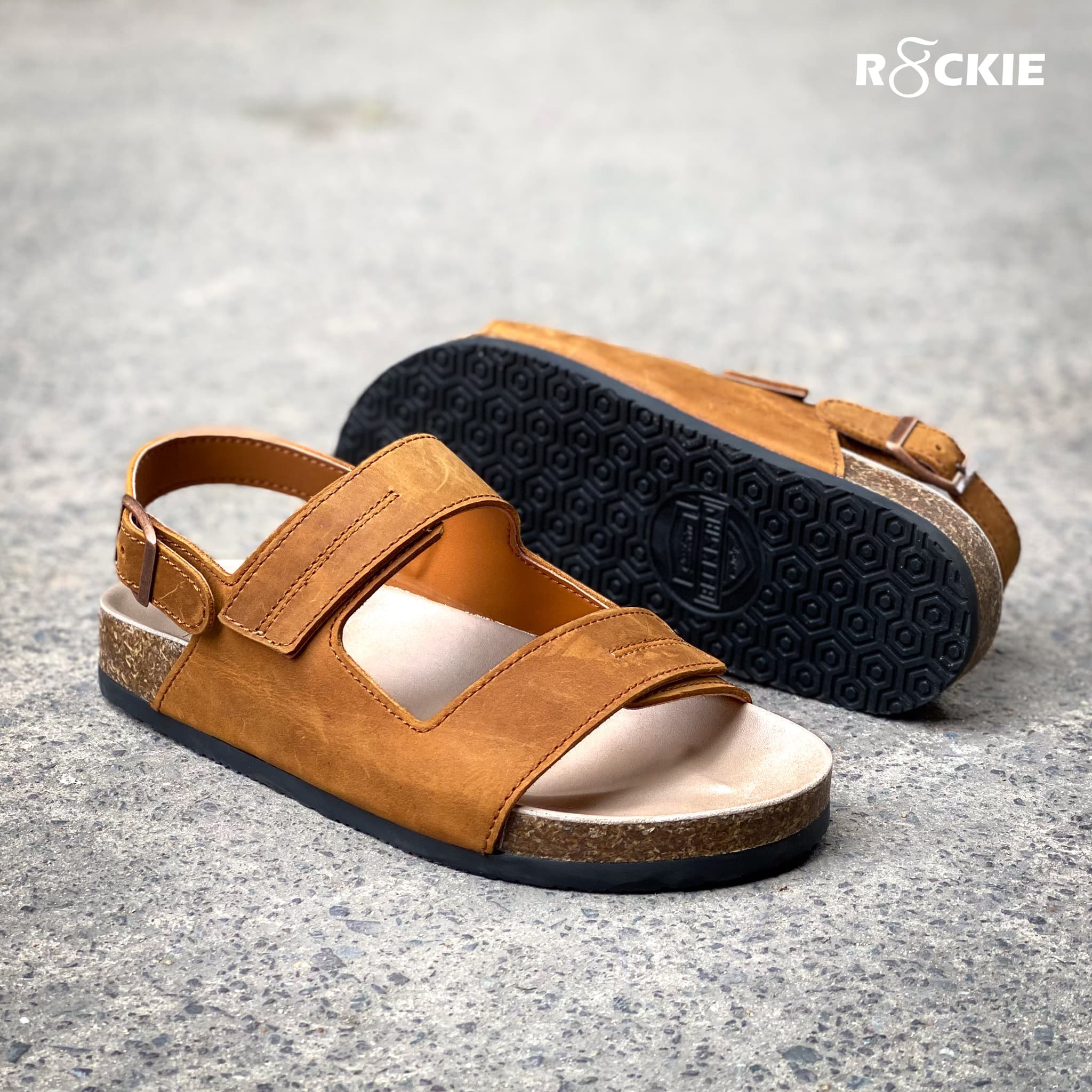 Sandals Beckman Inca đế trấu - Bò