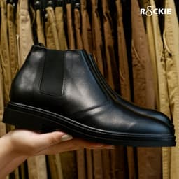 Giày Chelsea Zip Boots Santoni AD - Đen