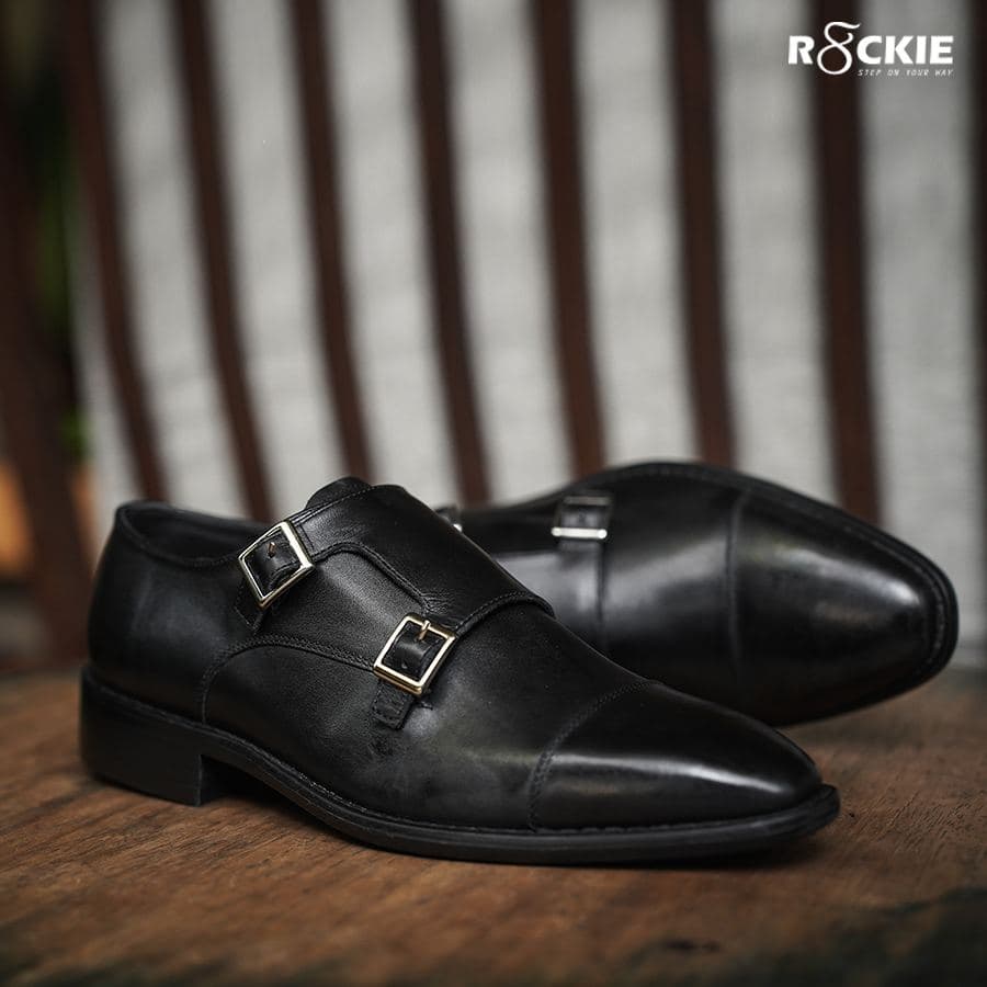 Giày San Marcos NS Monkstrap - Đen Patina