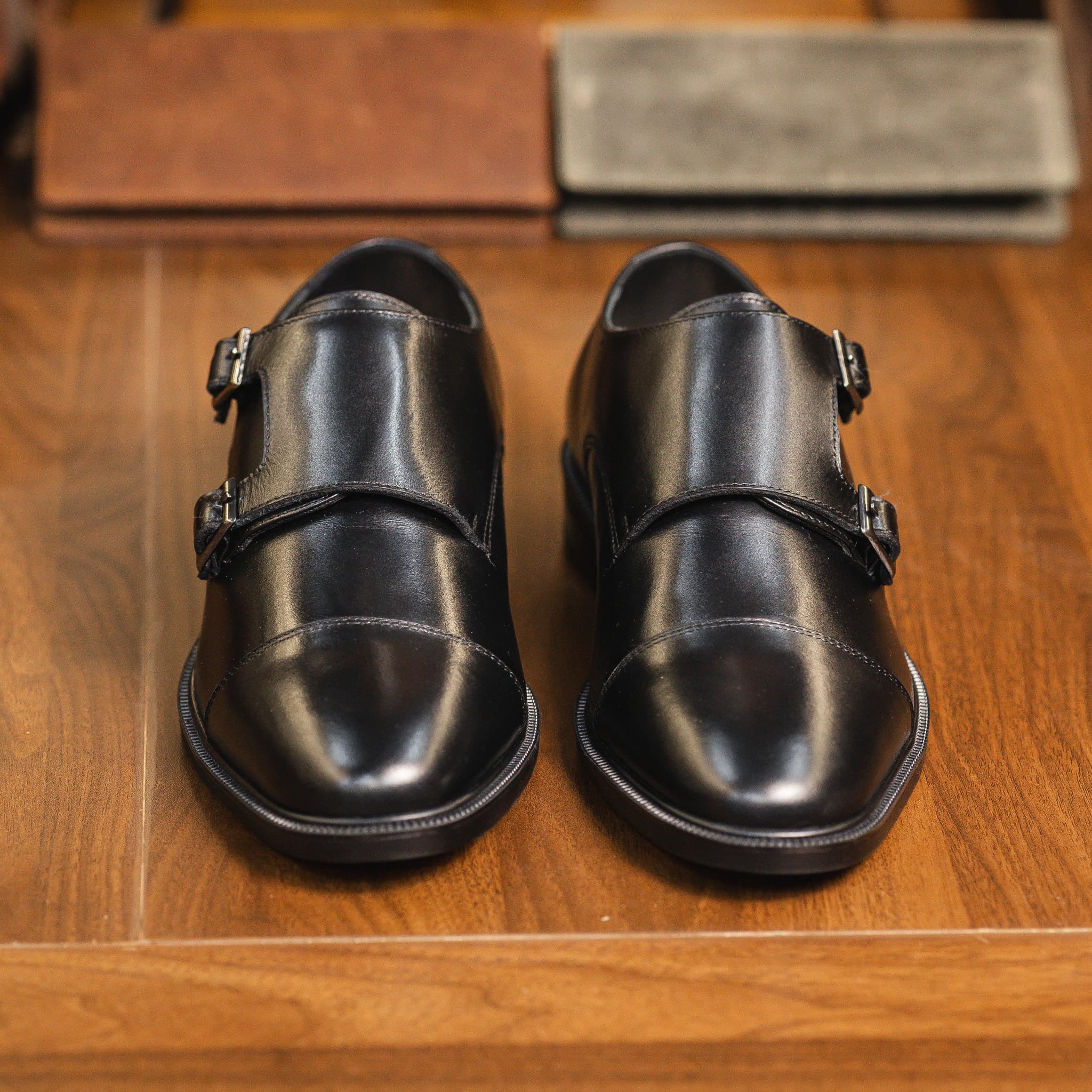 Giày Beckman Double Monkstrap AD - Đen