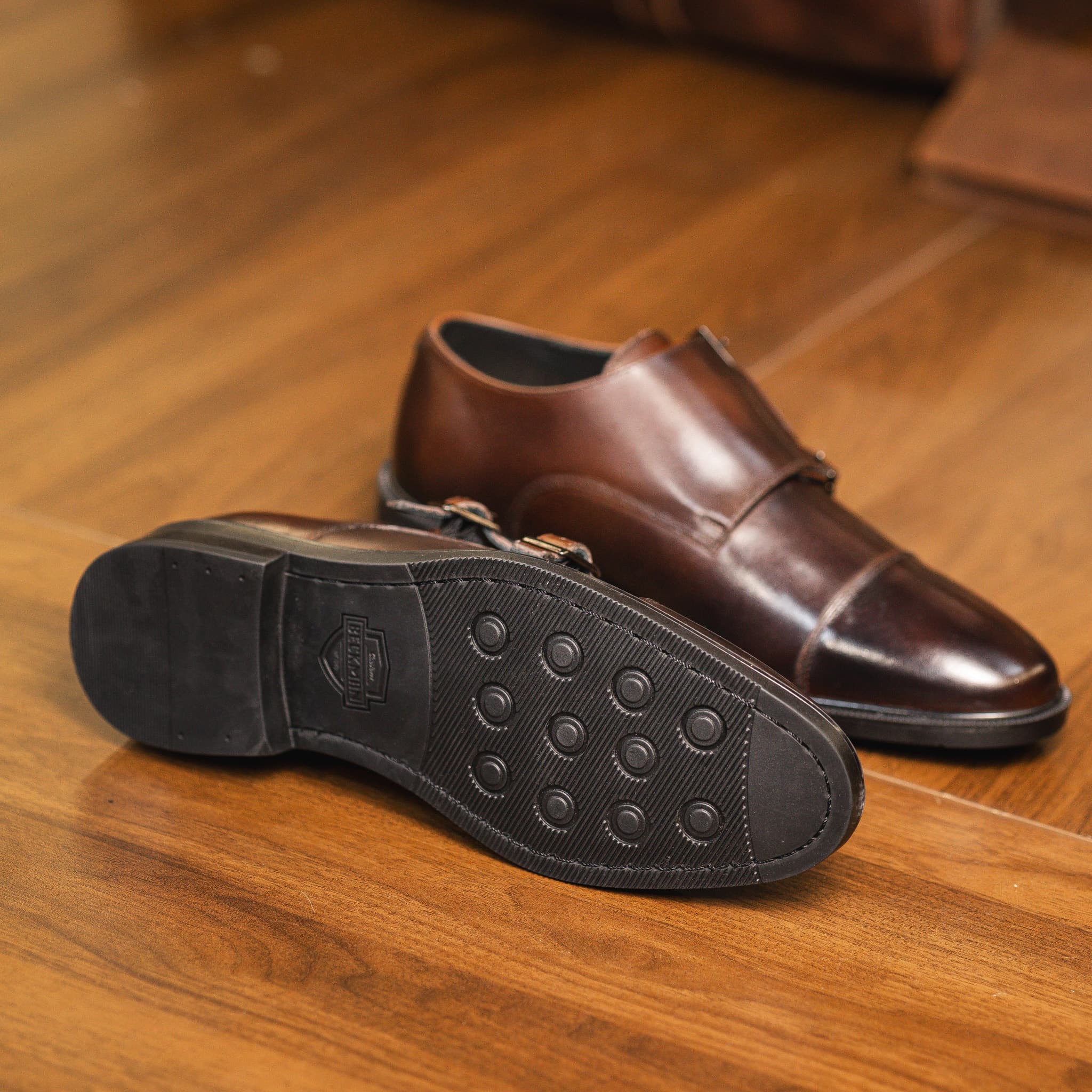 Giày Beckman Double Monkstrap AD - Nâu