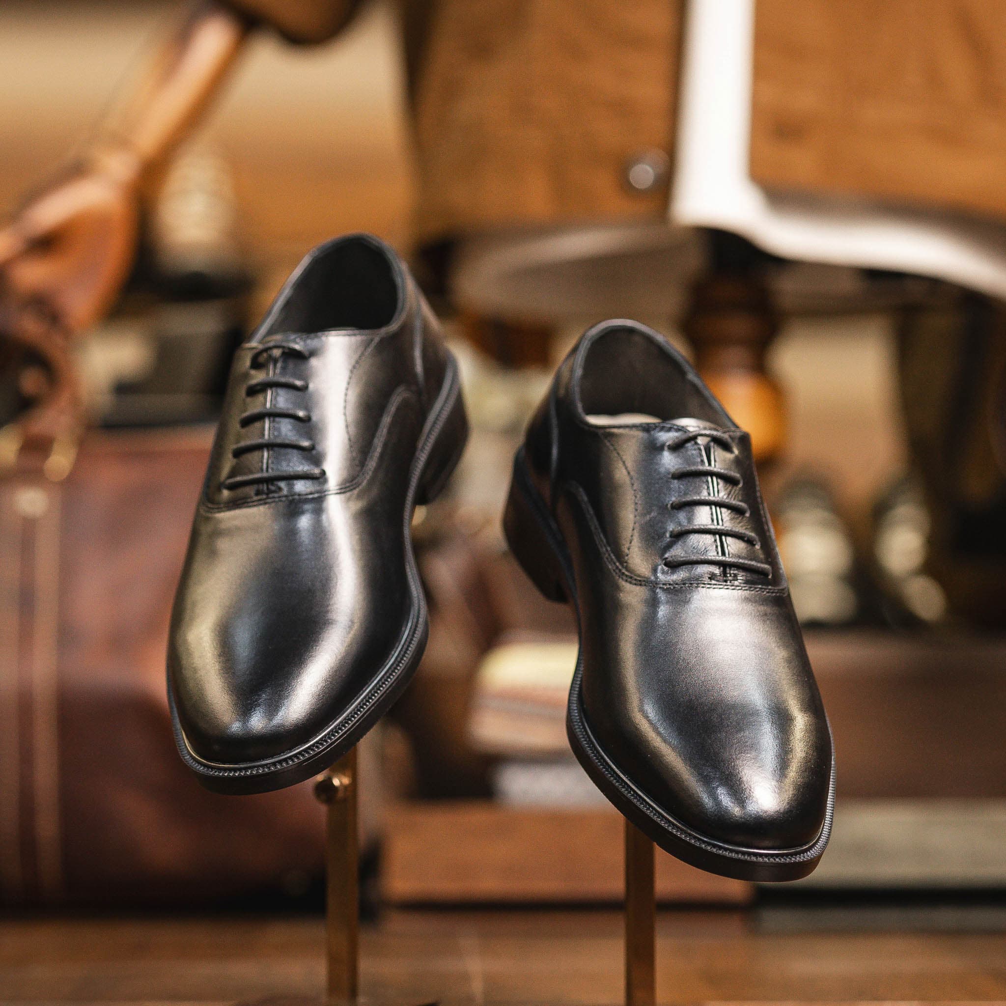 Giày tây Beckman Oxford trơn AD - Đen 7