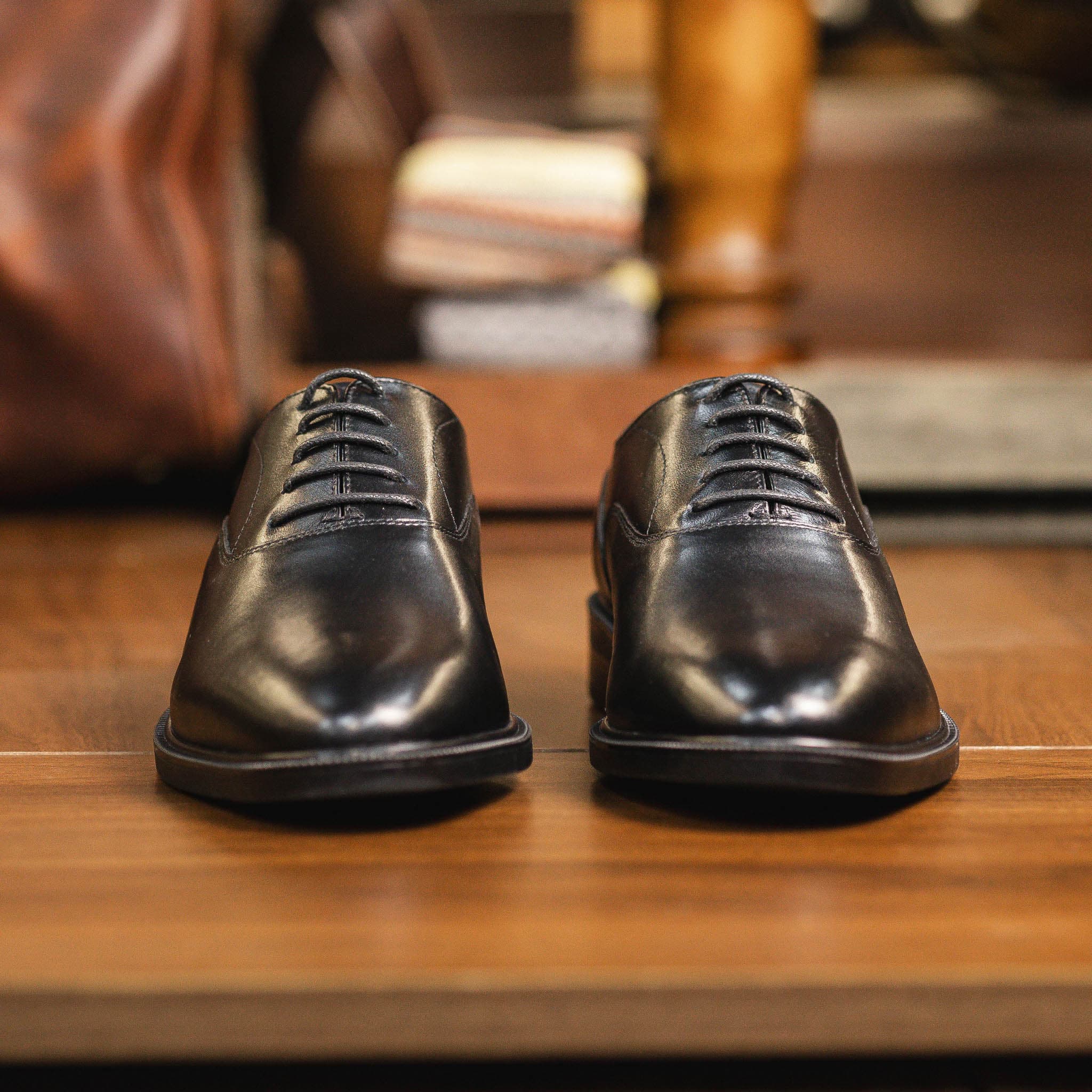 Giày tây Beckman Oxford trơn AD - Đen 2