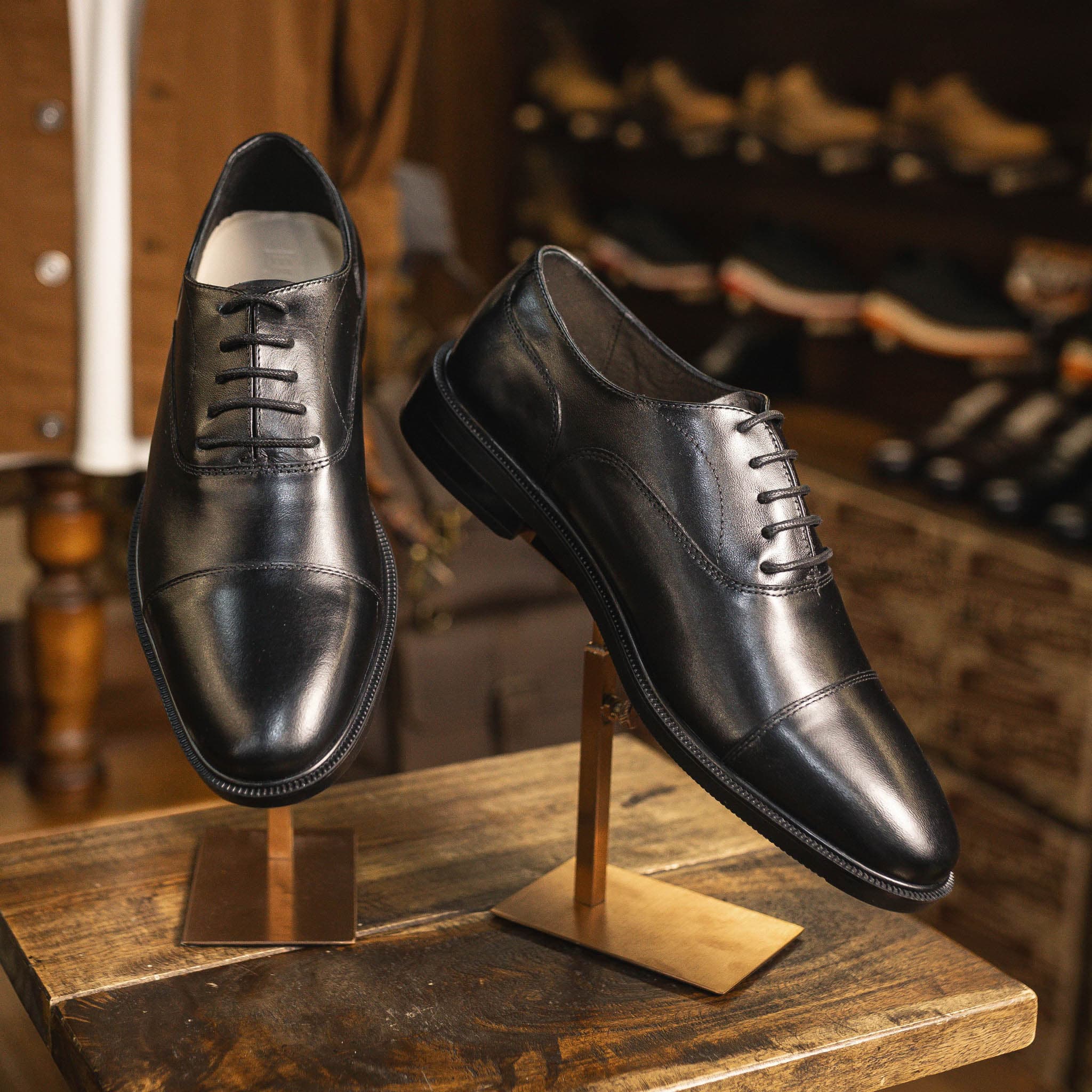 Giày Beckman Oxford Captoe AD - Đen 5