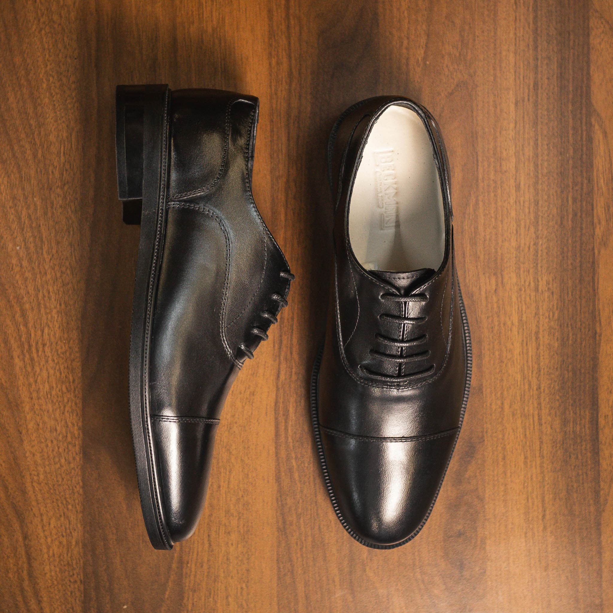 Giày Beckman Oxford Captoe AD - Đen 6