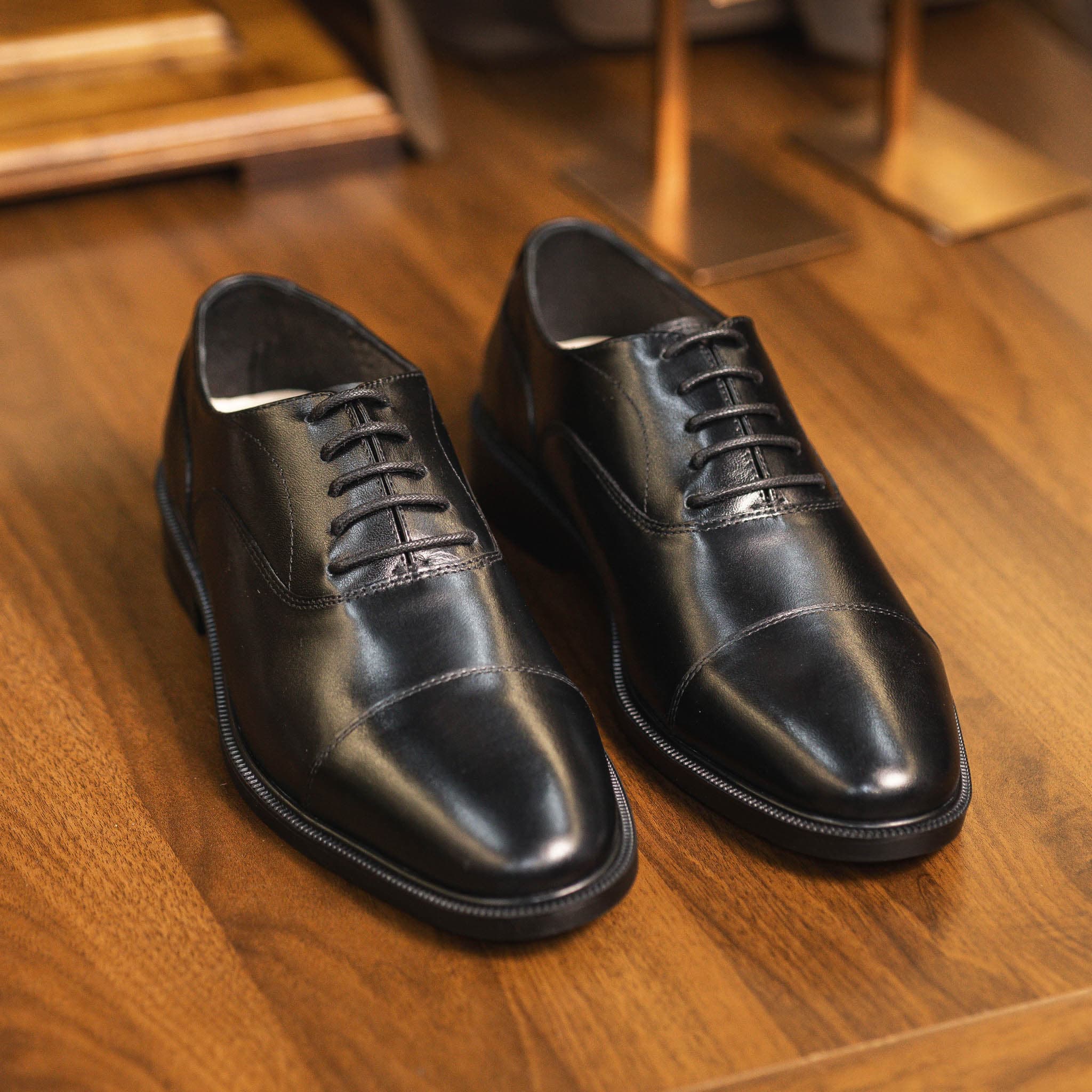 Giày Beckman Oxford Captoe AD - Đen 8