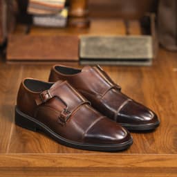 Giày Beckman Double Monkstrap AD - Nâu