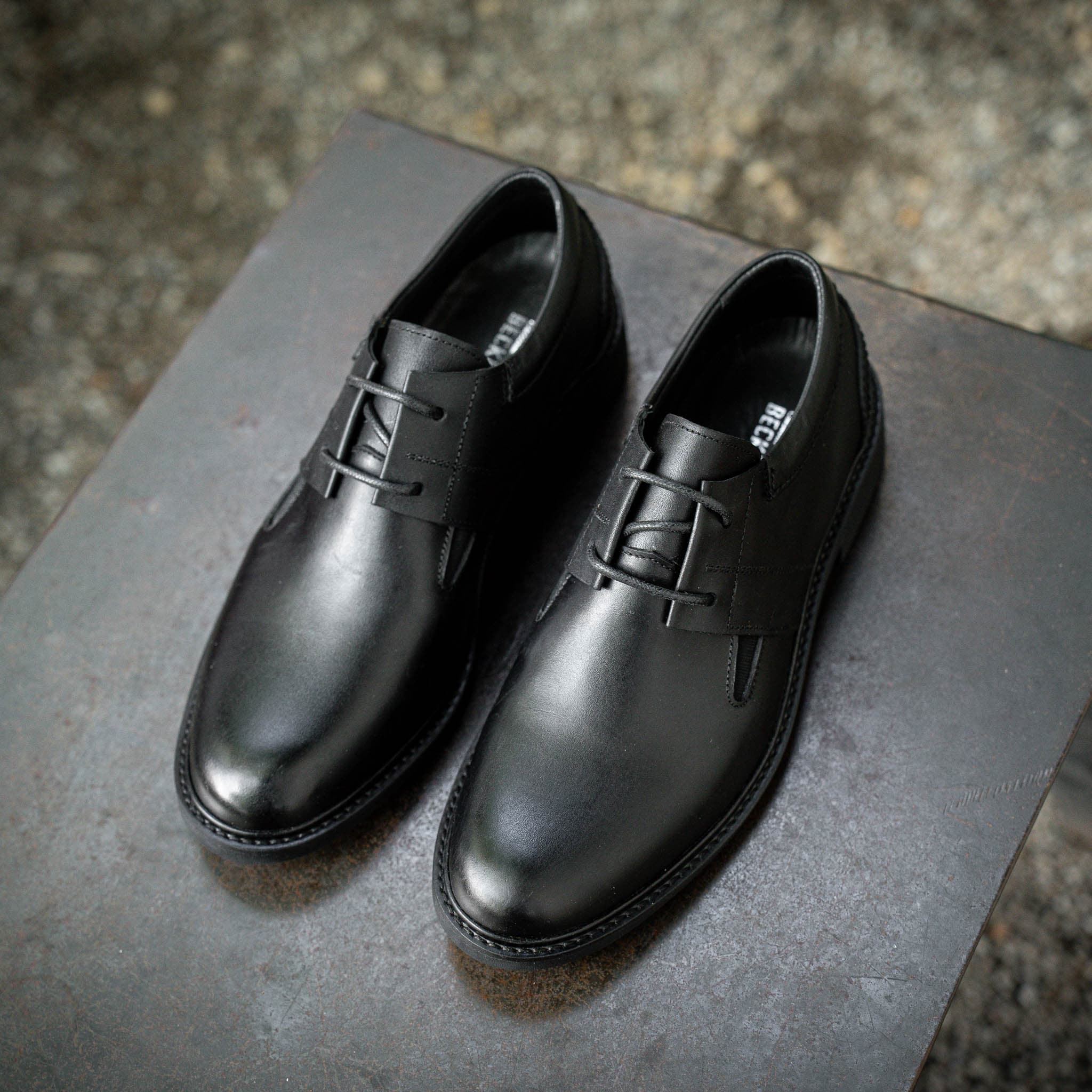 Giày Derby Casual dòng Bacardi Beckman - Đen Patina 9