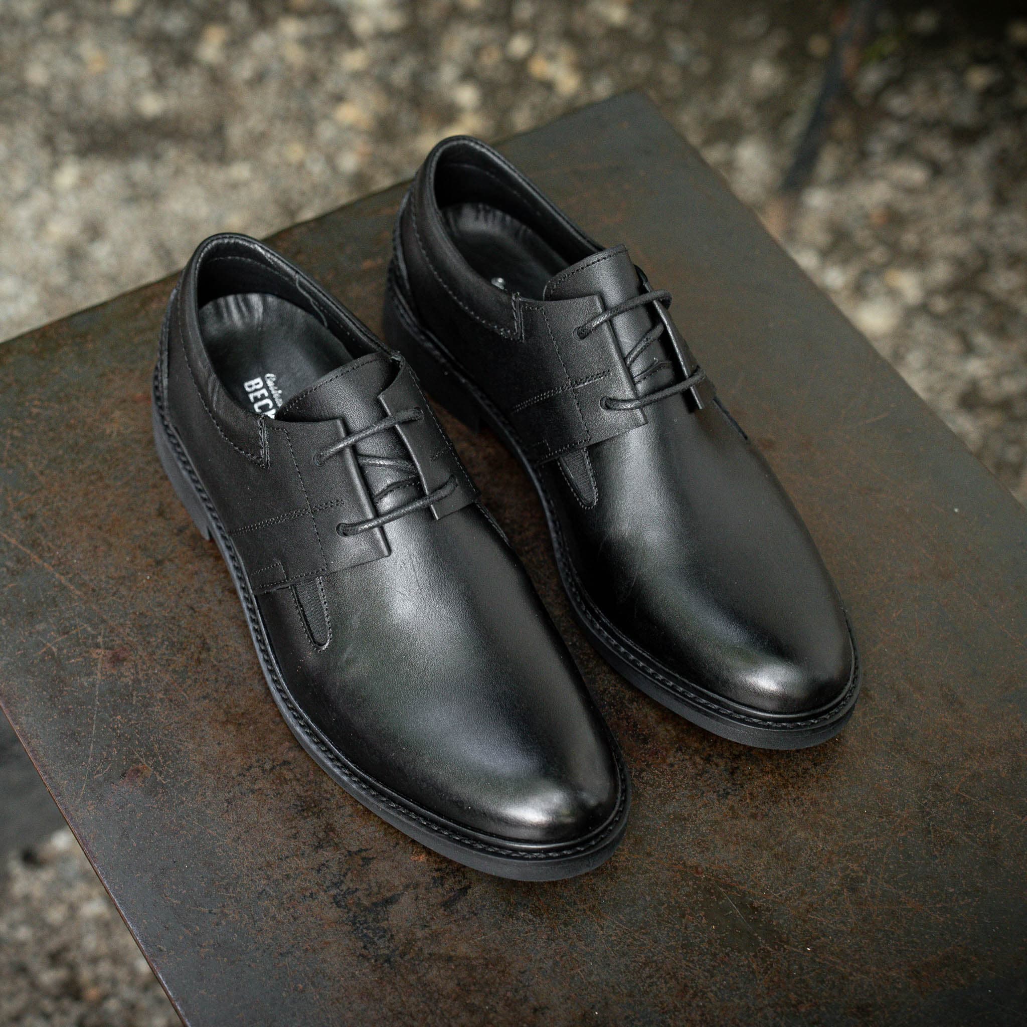Giày Derby Casual dòng Bacardi Beckman - Đen Patina 10