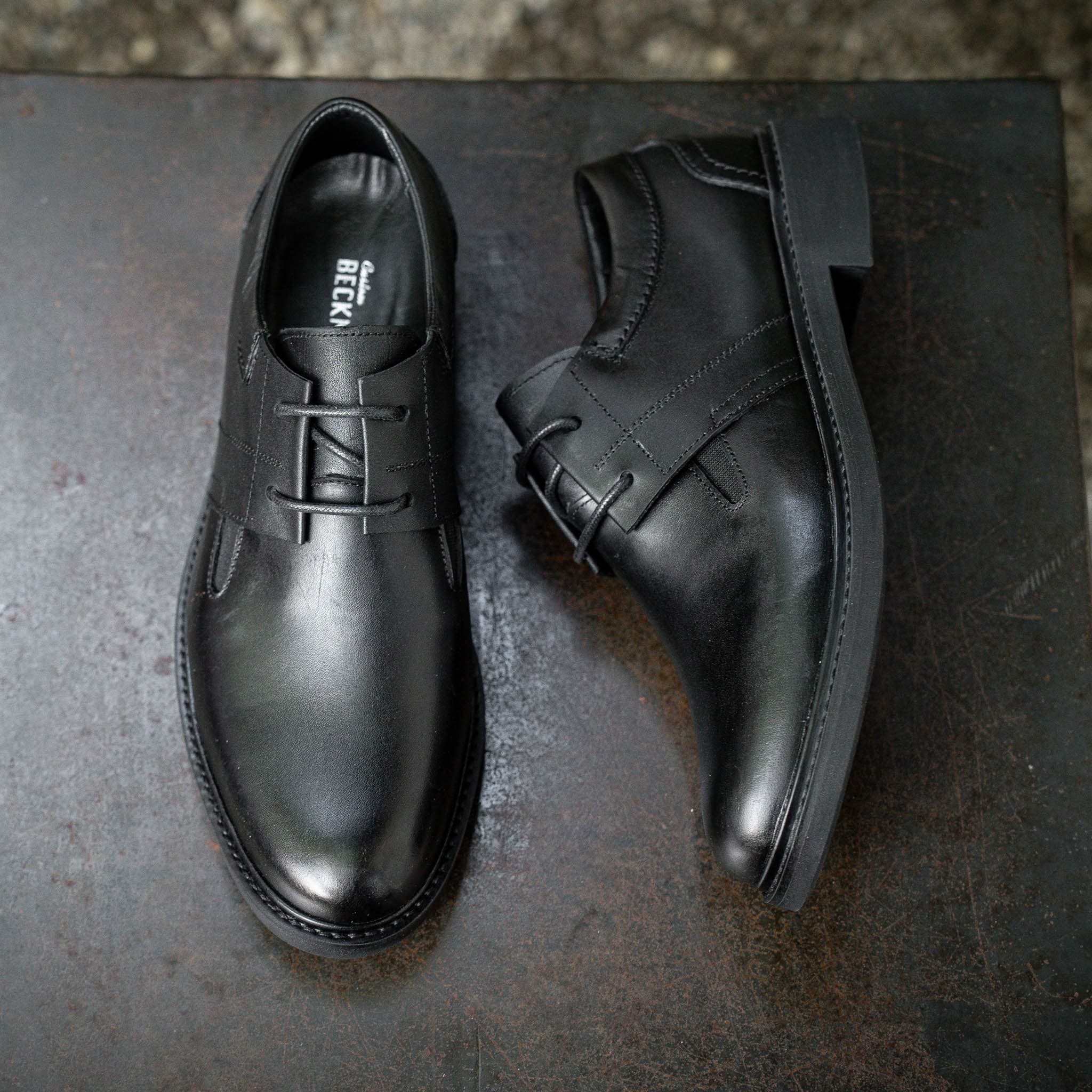 Giày Derby Casual dòng Bacardi Beckman - Đen Patina 11
