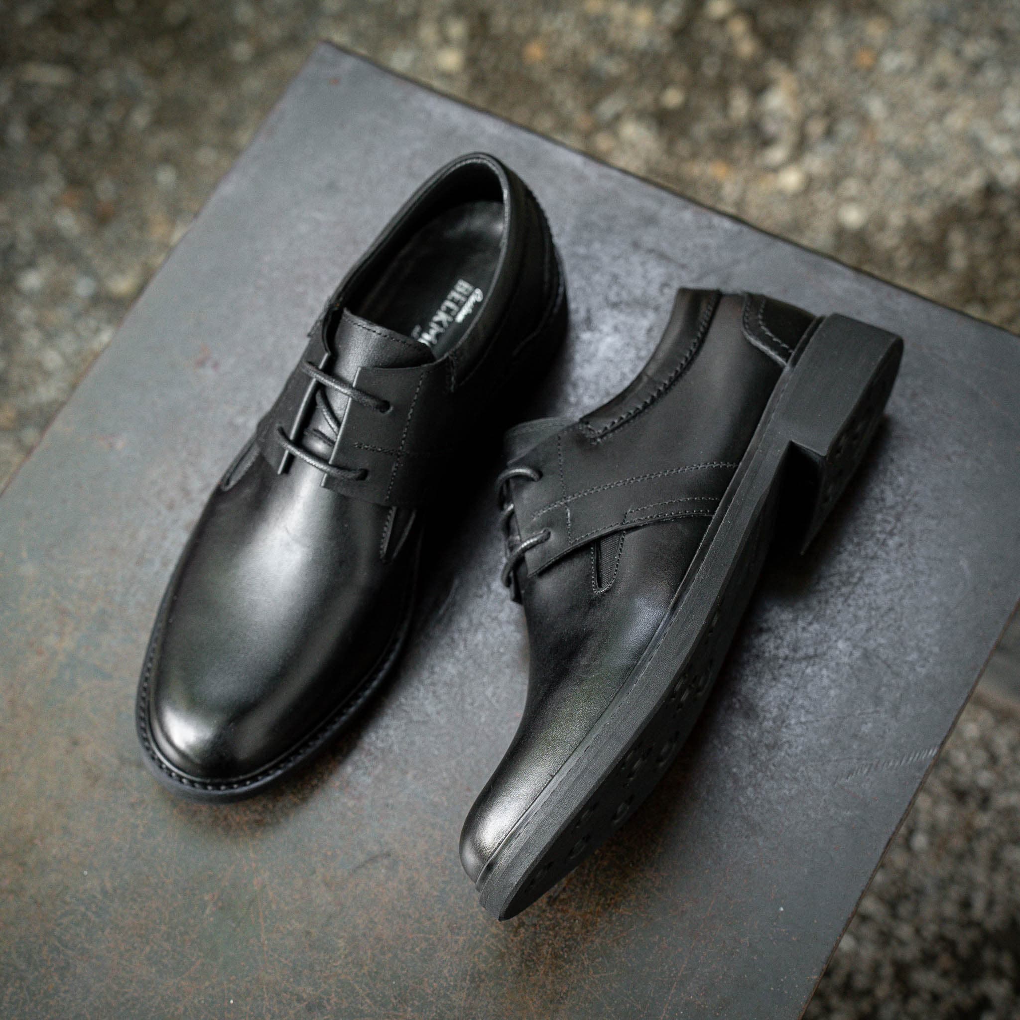 Giày Derby Casual dòng Bacardi Beckman - Đen Patina 12
