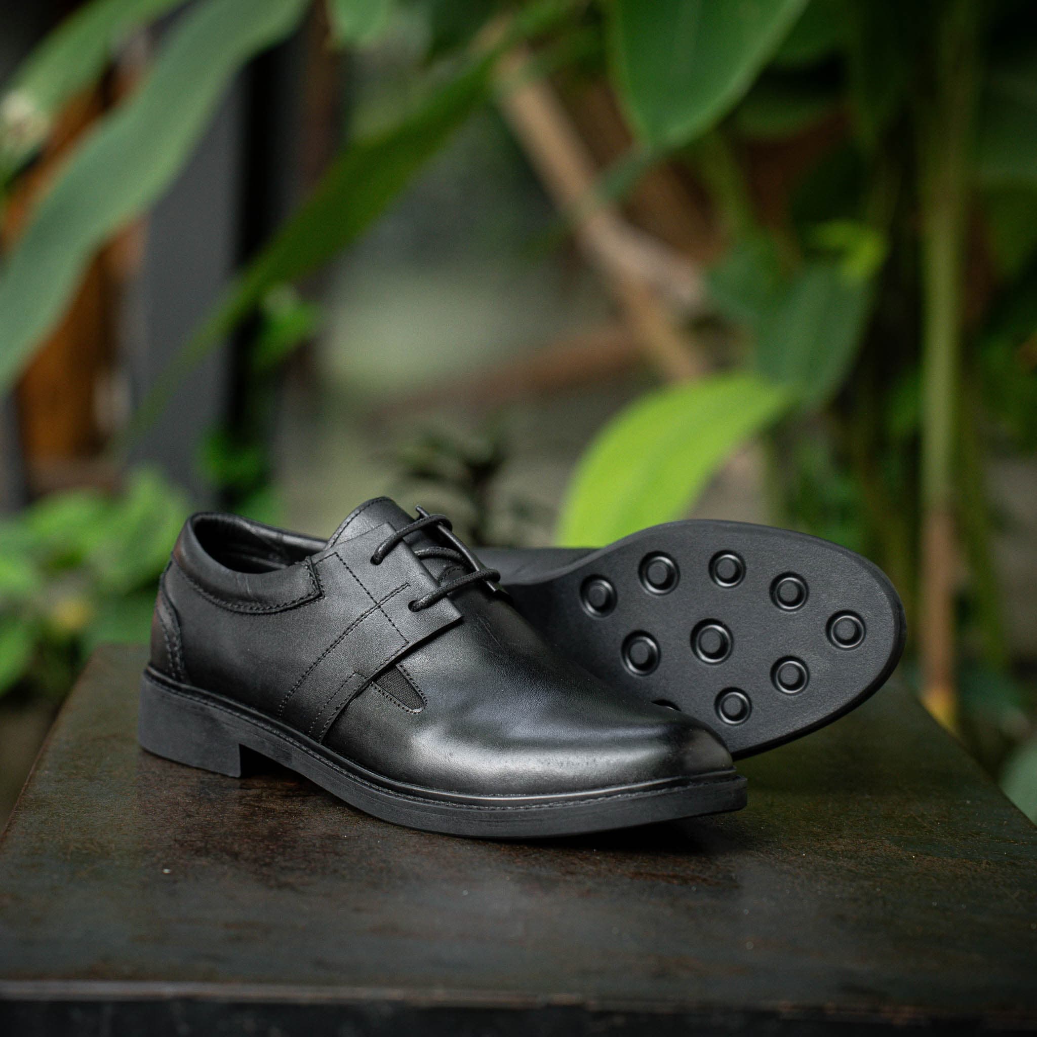 Giày Derby Casual dòng Bacardi Beckman - Đen Patina 18