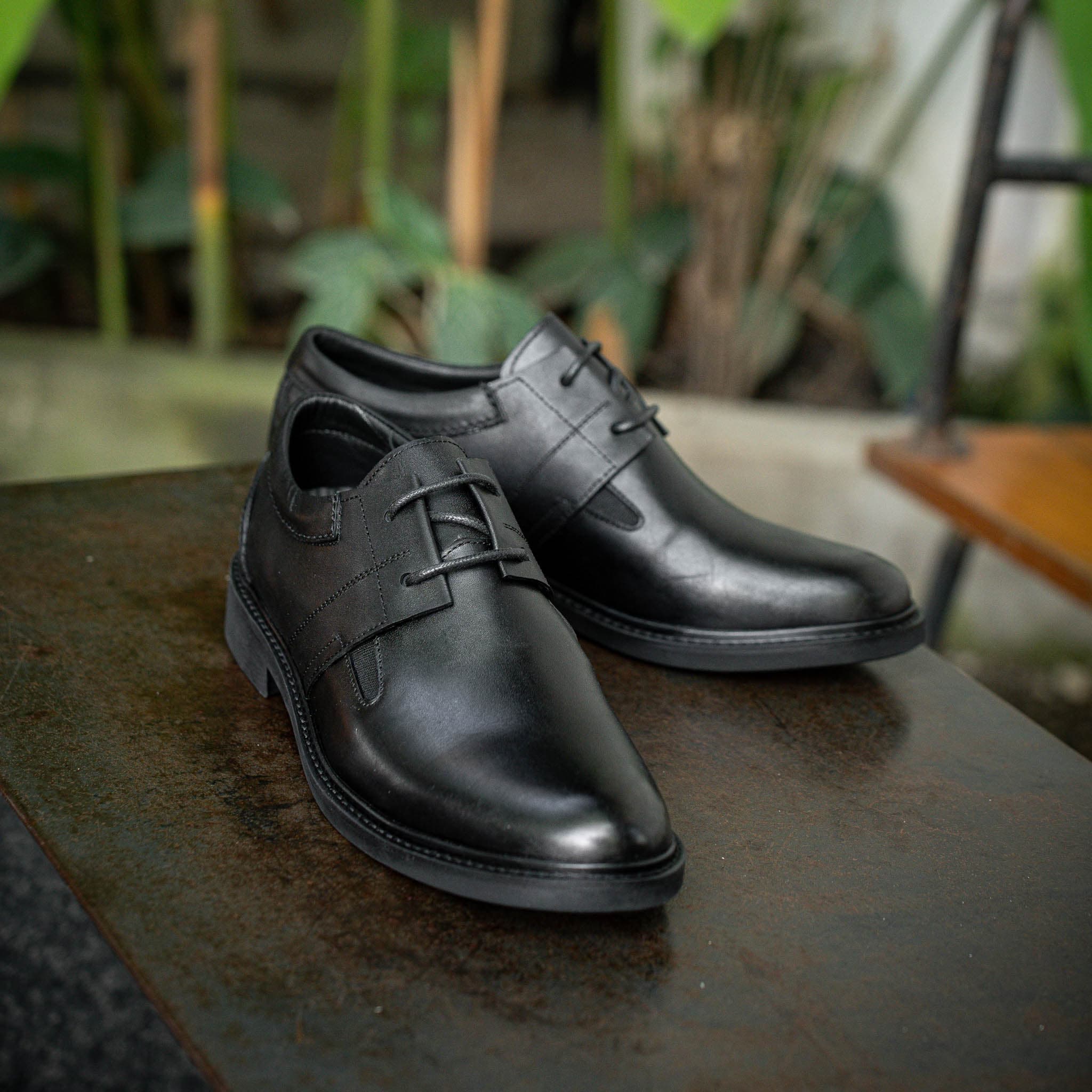 Giày Derby Casual dòng Bacardi Beckman - Đen Patina 19