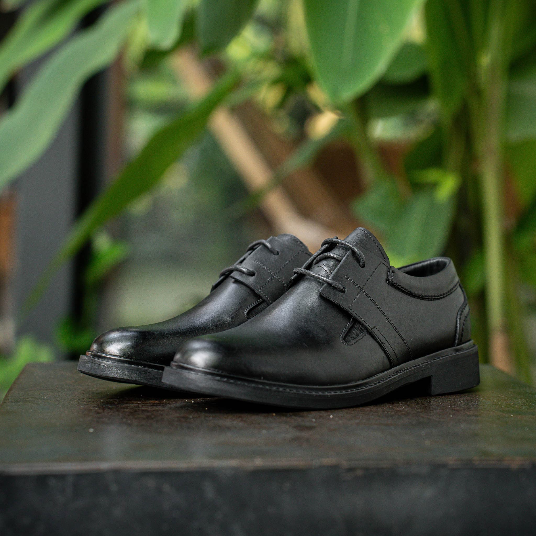 Giày Derby Casual dòng Bacardi Beckman - Đen Patina 20