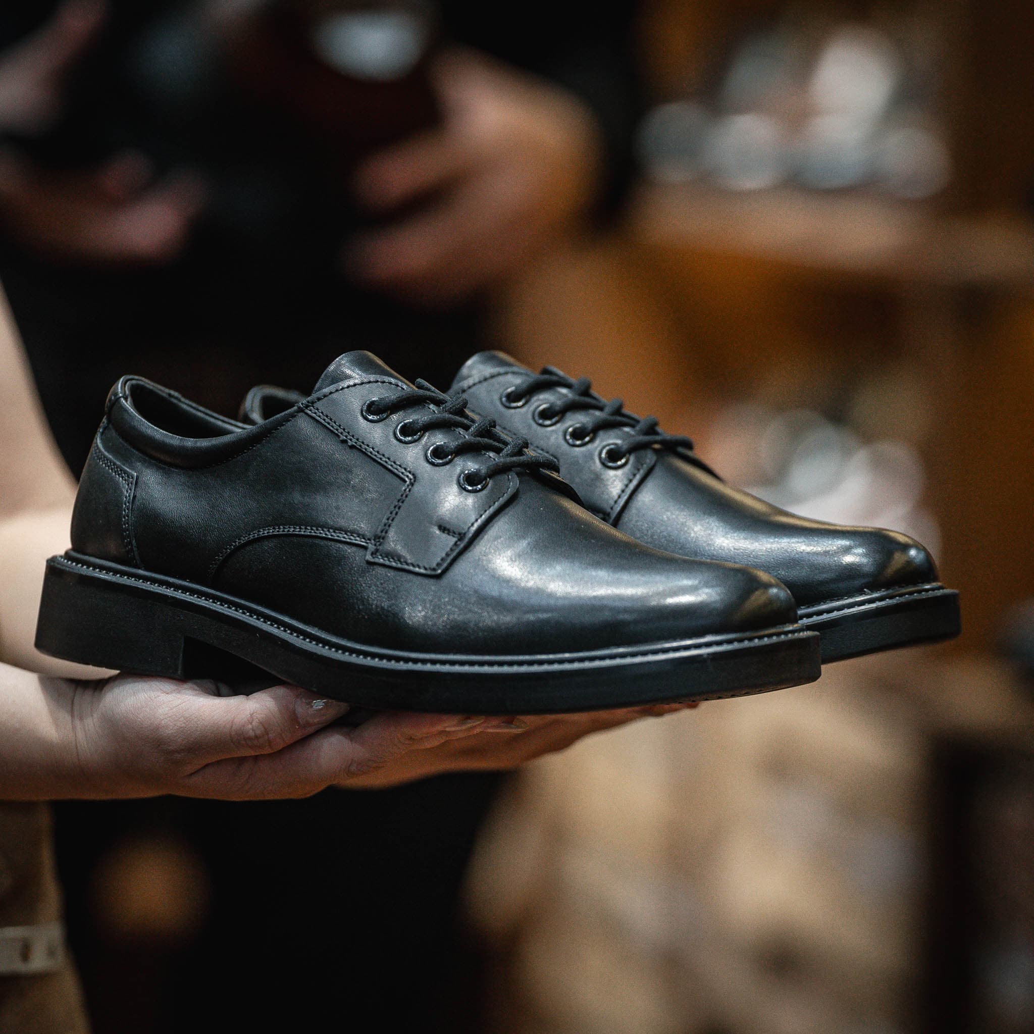 Giày Derby Classic dòng Brandy Beckman- Đen Patina 10