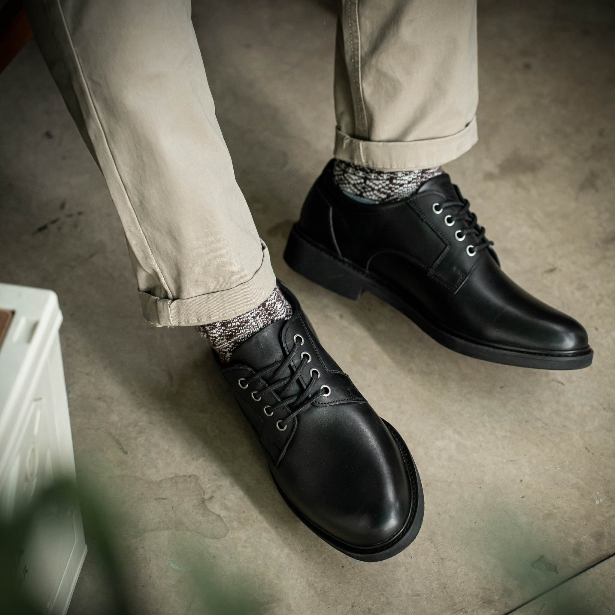 Giày Derby Classic dòng Brandy Beckman- Đen Patina 12
