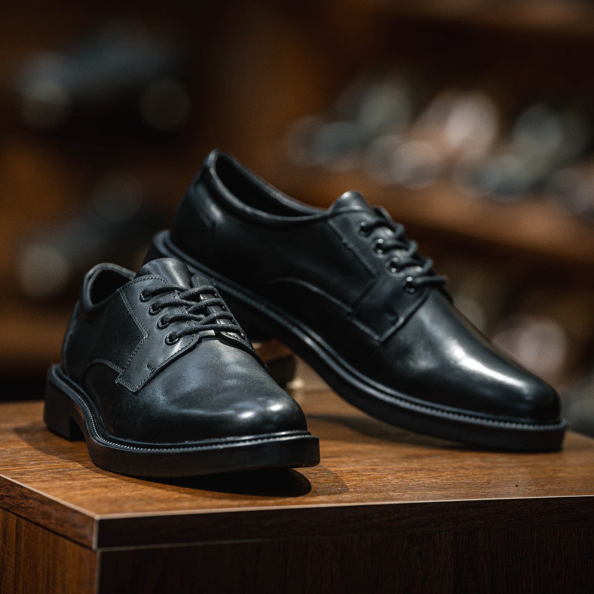 Giày Derby Classic dòng Brandy Beckman- Đen Patina 4