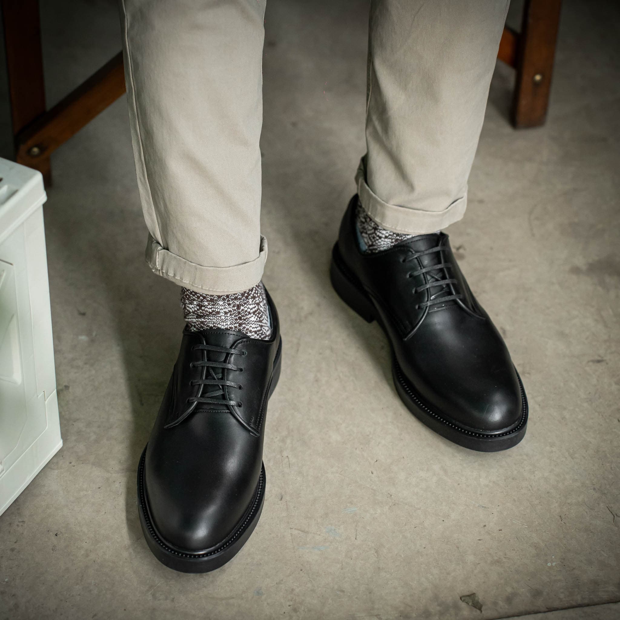 Giày Derby Classic dòng Amarula Beckman- Đen Patina 12