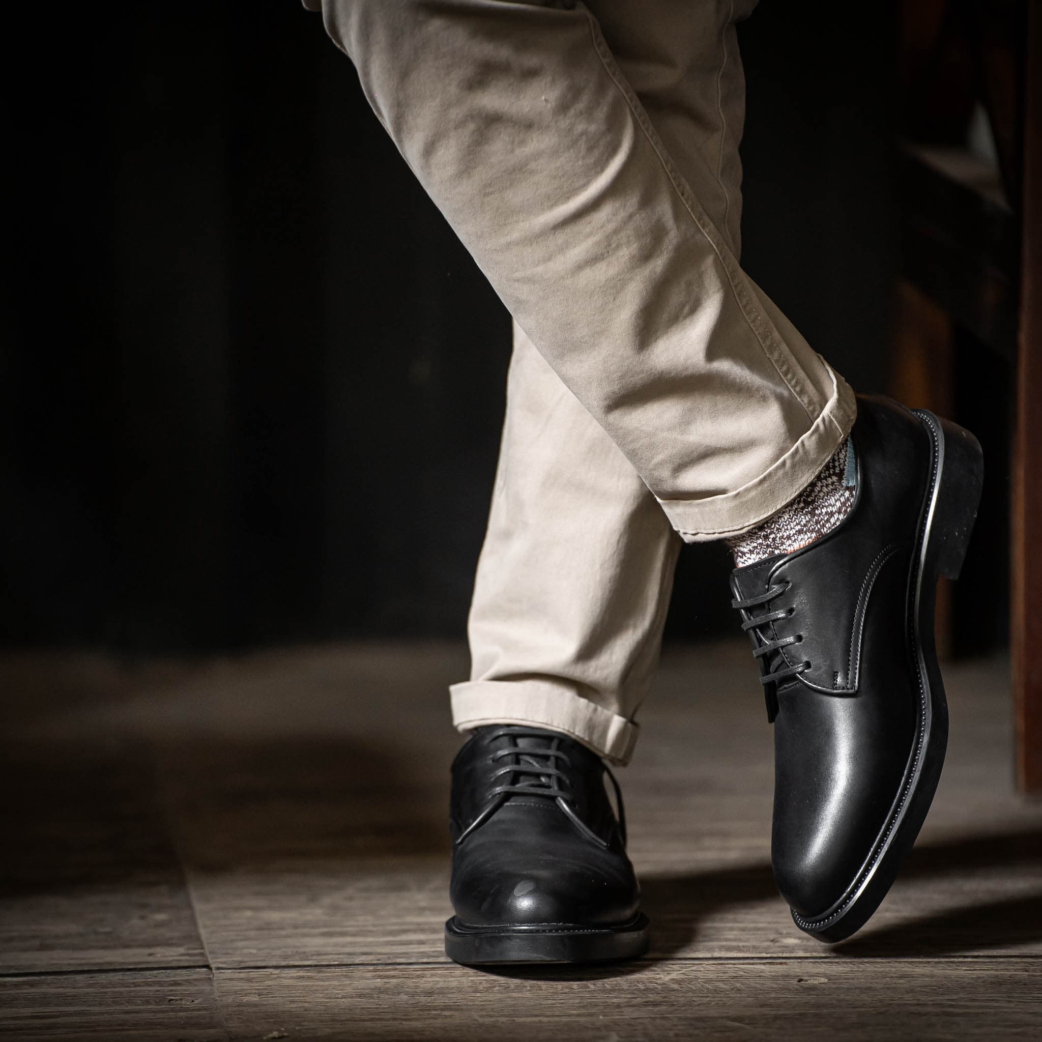 Giày Derby Classic dòng Amarula Beckman- Đen Patina 14
