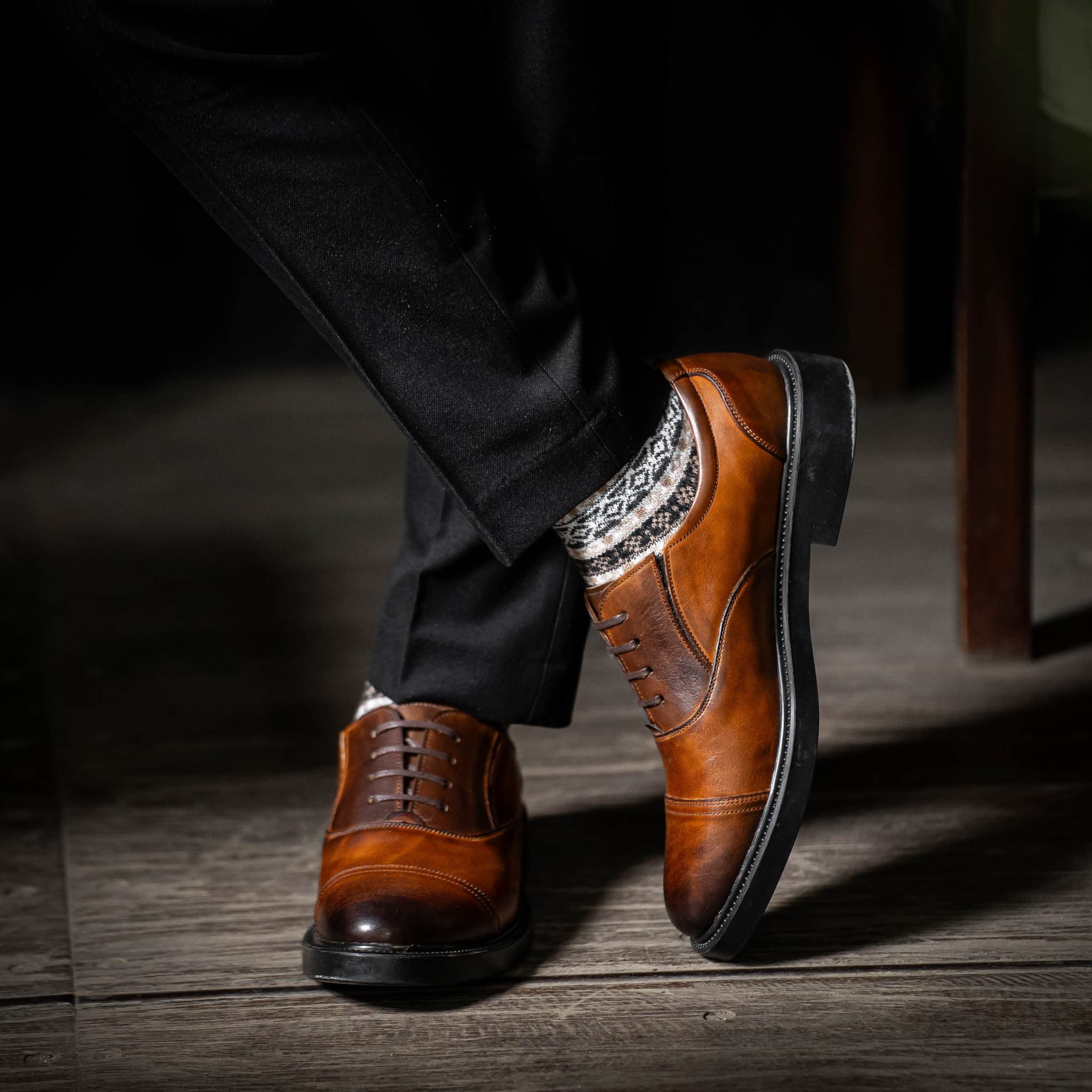 Giày Oxford dòng Remy Martin Beckman - Nâu Patina 2