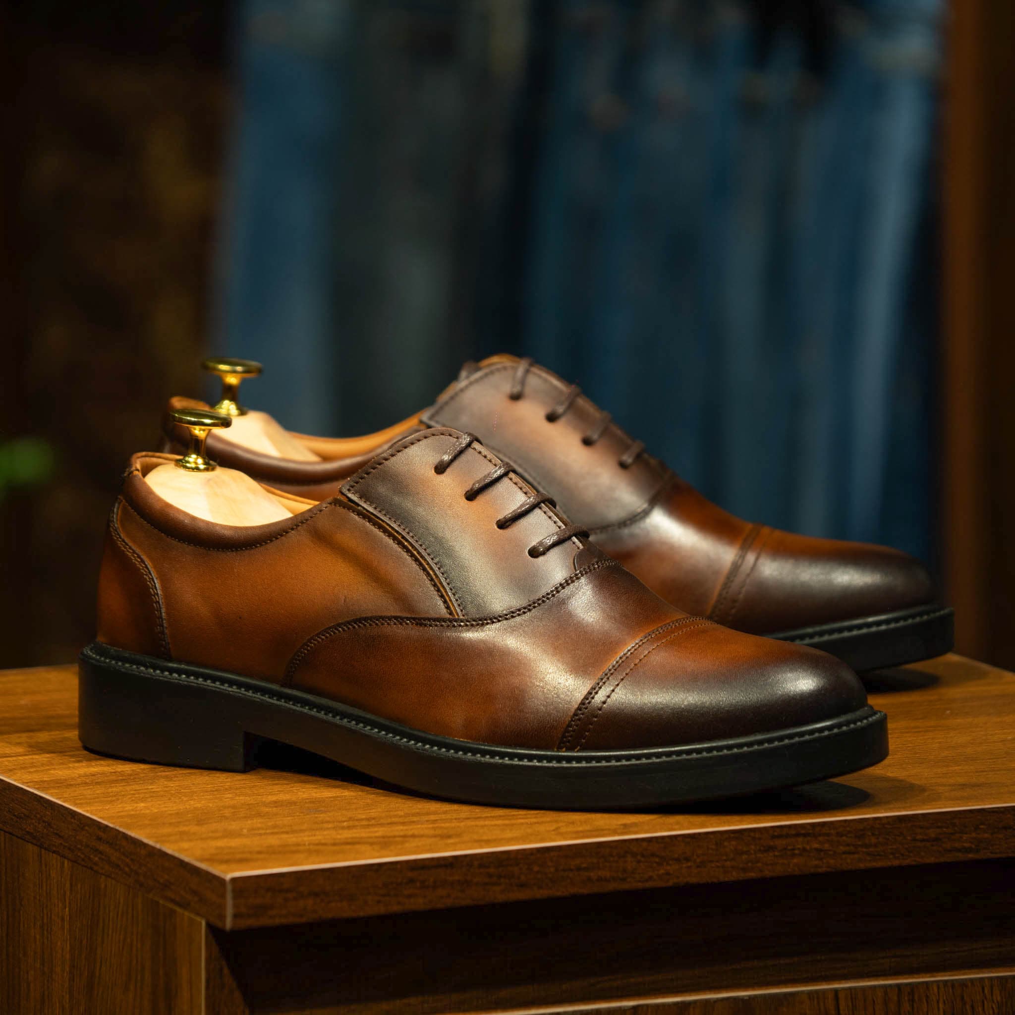 Giày Oxford dòng Remy Martin Beckman - Nâu Patina 7