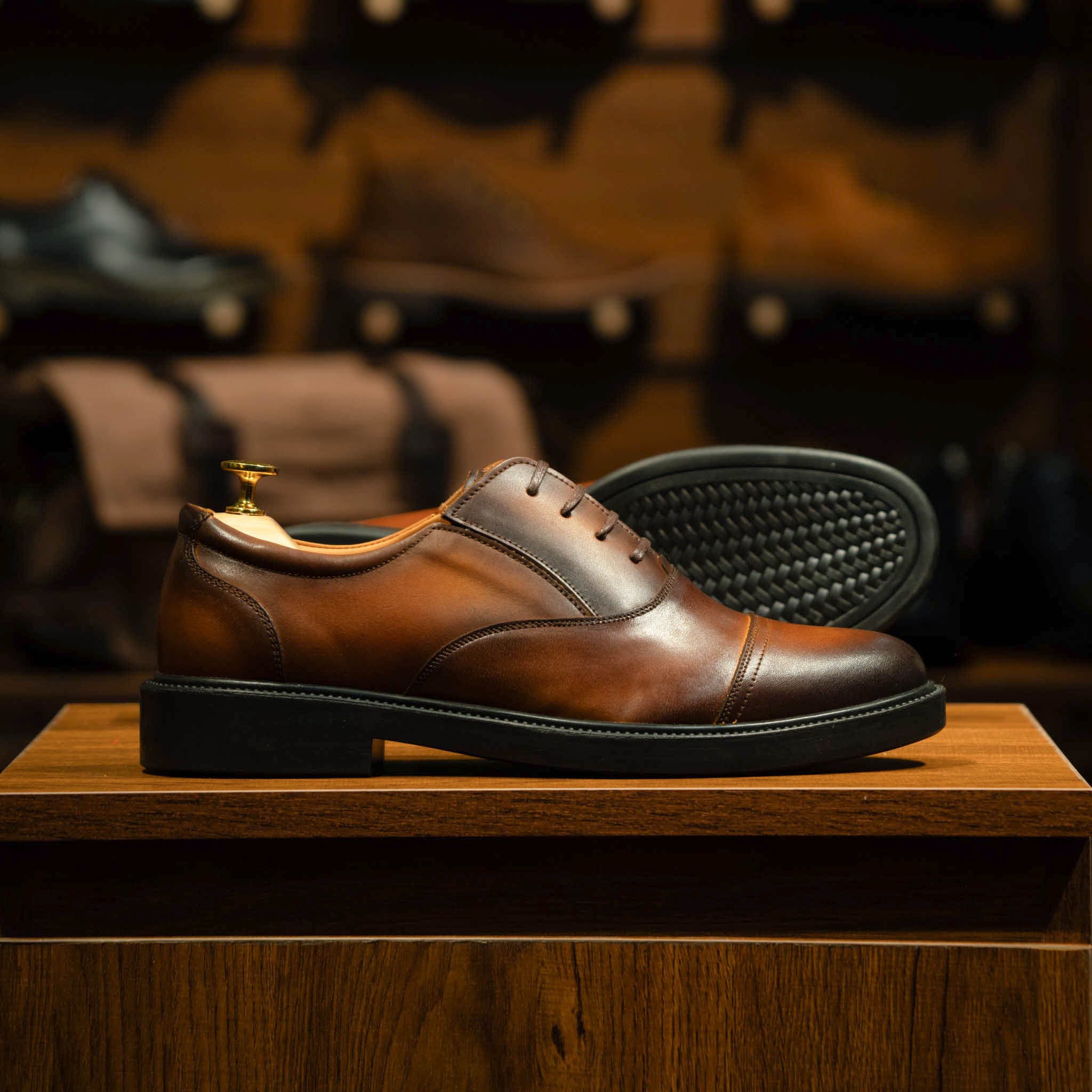 Giày Oxford dòng Remy Martin Beckman - Nâu Patina 8