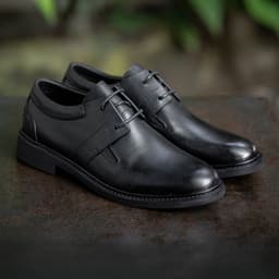 Giày Derby Casual dòng Bacardi Beckman - Đen Patina