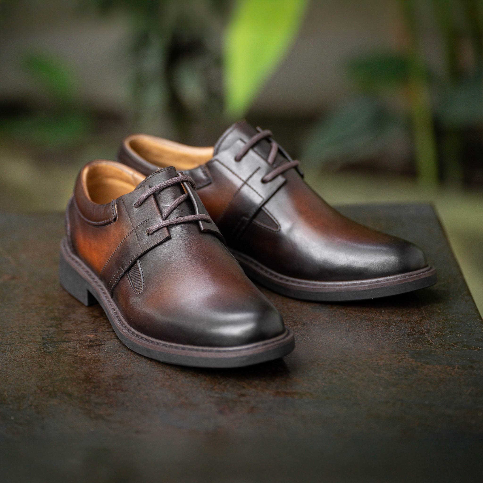 Giày Derby Casual dòng Bacardi Beckman - Nâu Patina