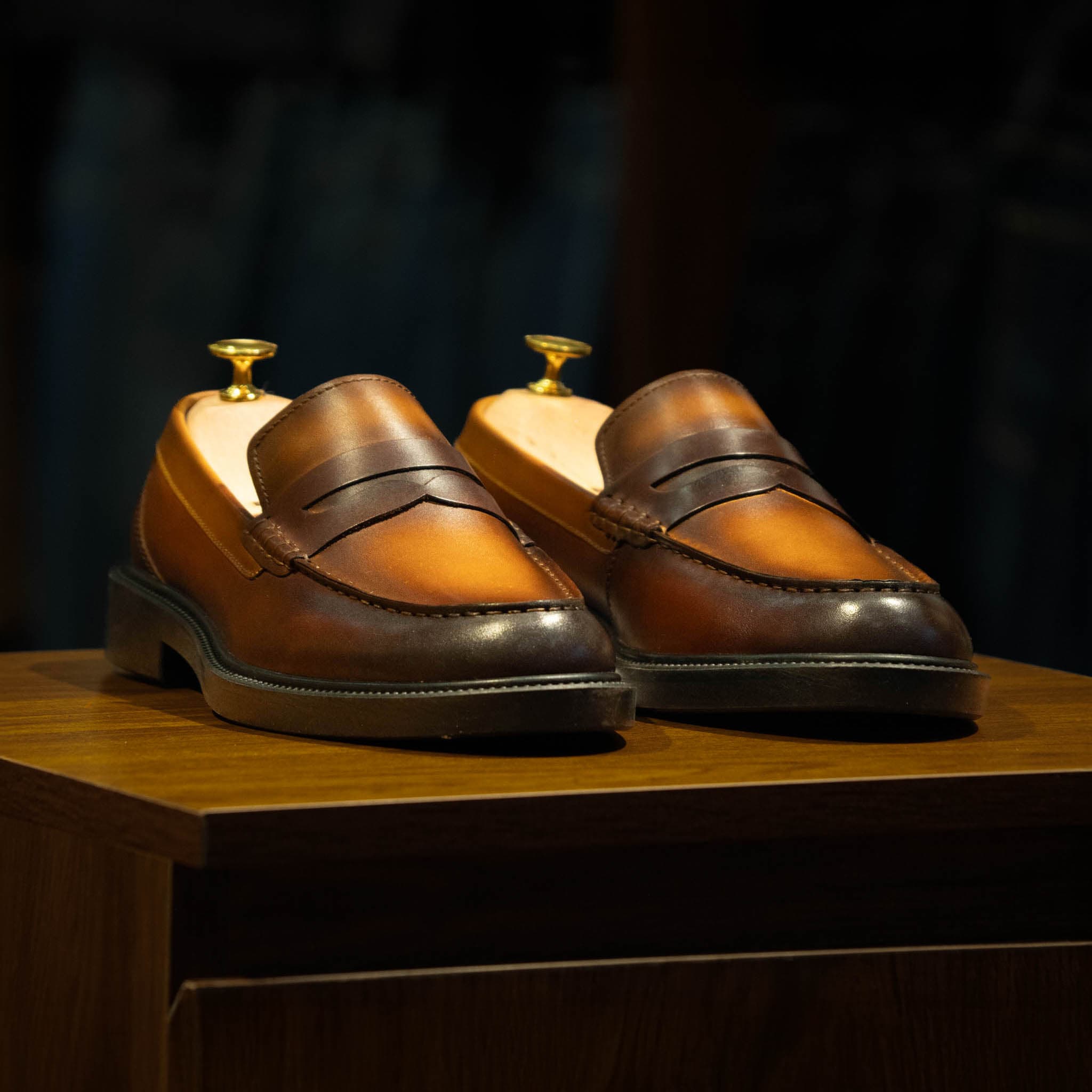 Giày Beckman Penny Loafer HA - COGNAC PATINA