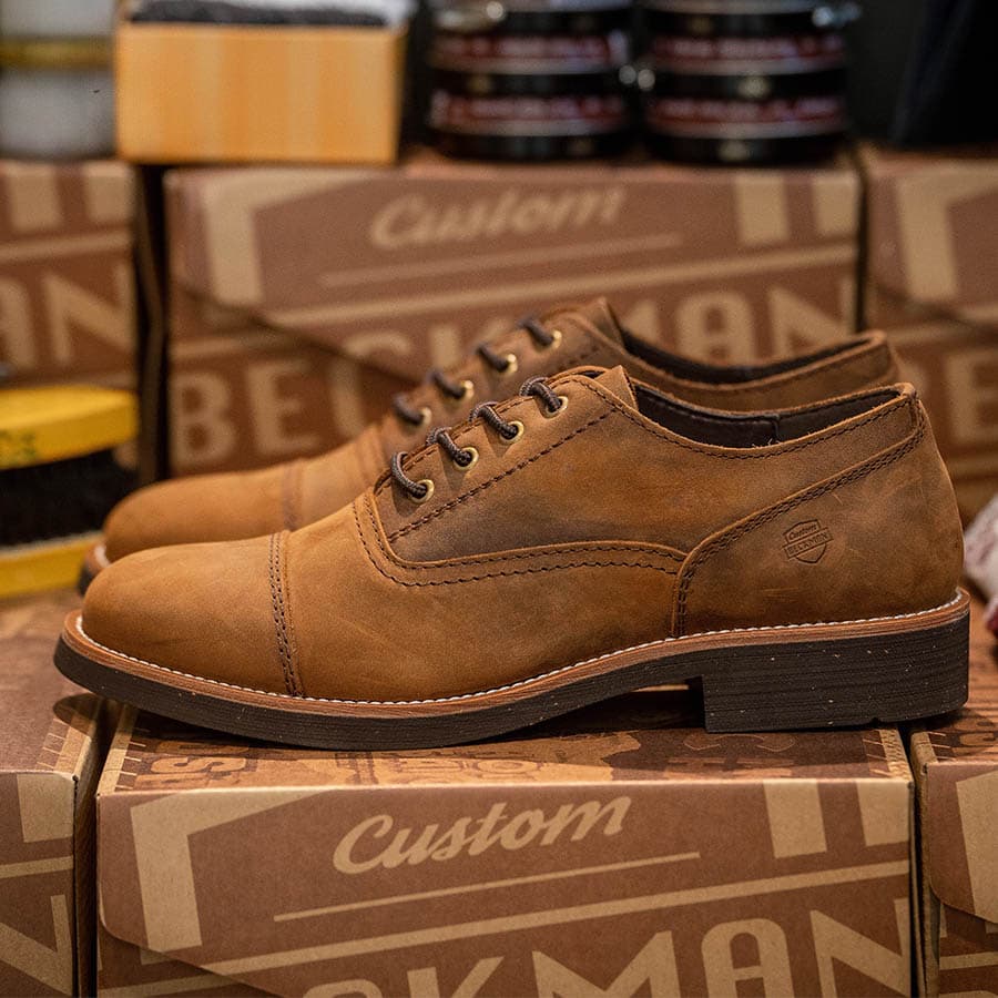 Giày Oxford Captoe 4 Lỗ BM- Bò 2