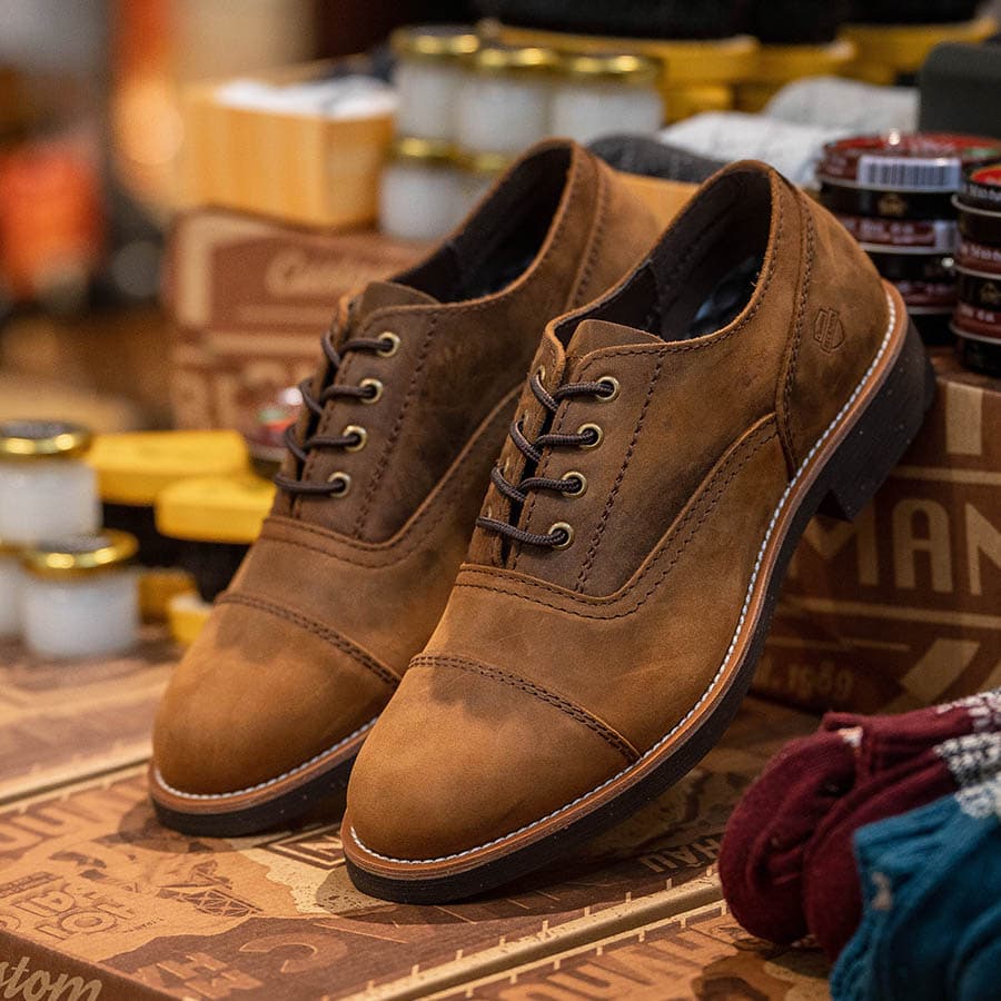 Giày Oxford Captoe 4 Lỗ BM- Bò 6