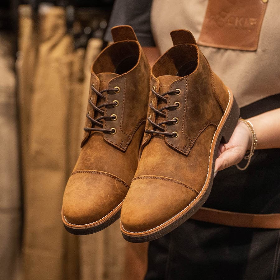 Giày boots Chukka Trench Boot BM - Bò 2
