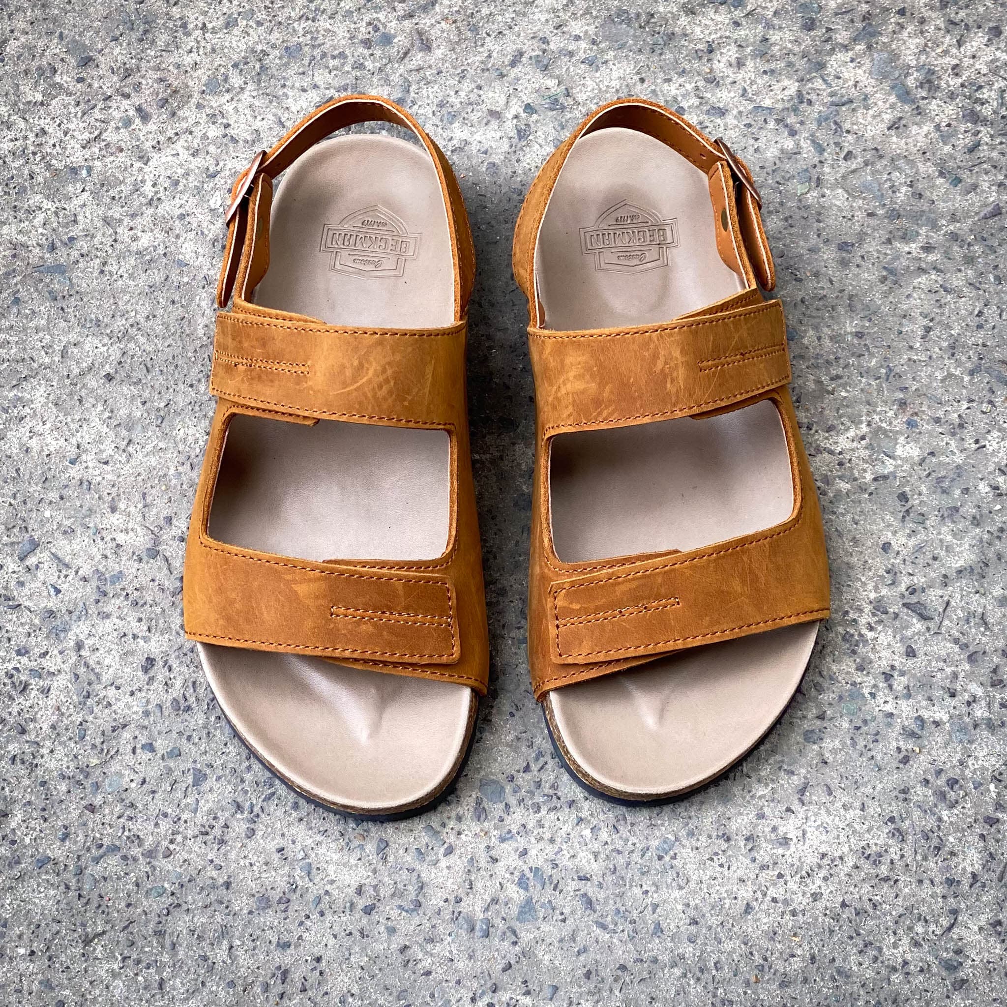 Sandals Beckman Inca đế trấu - Bò