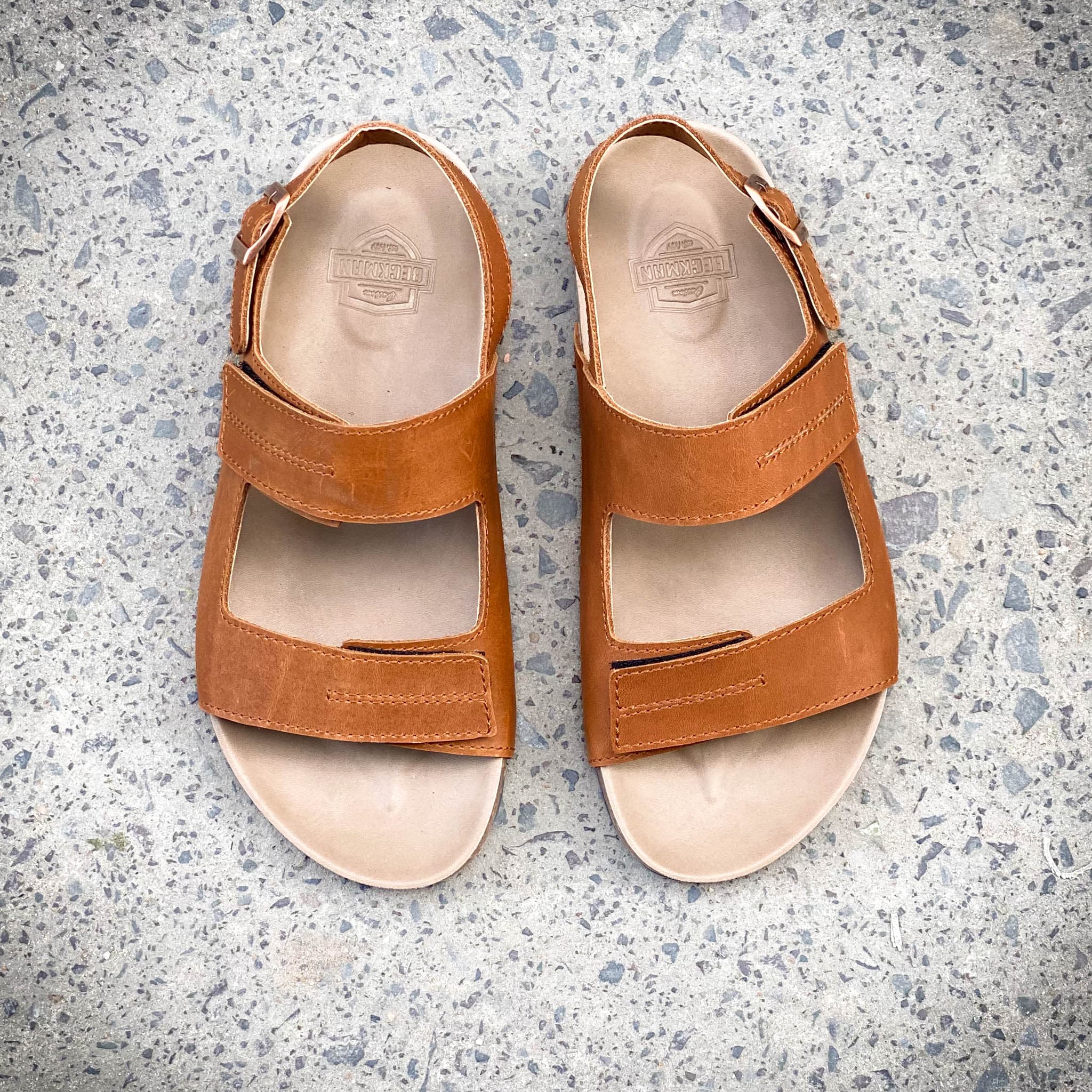 Sandals Beckman Inca đế trấu - Nâu Bò
