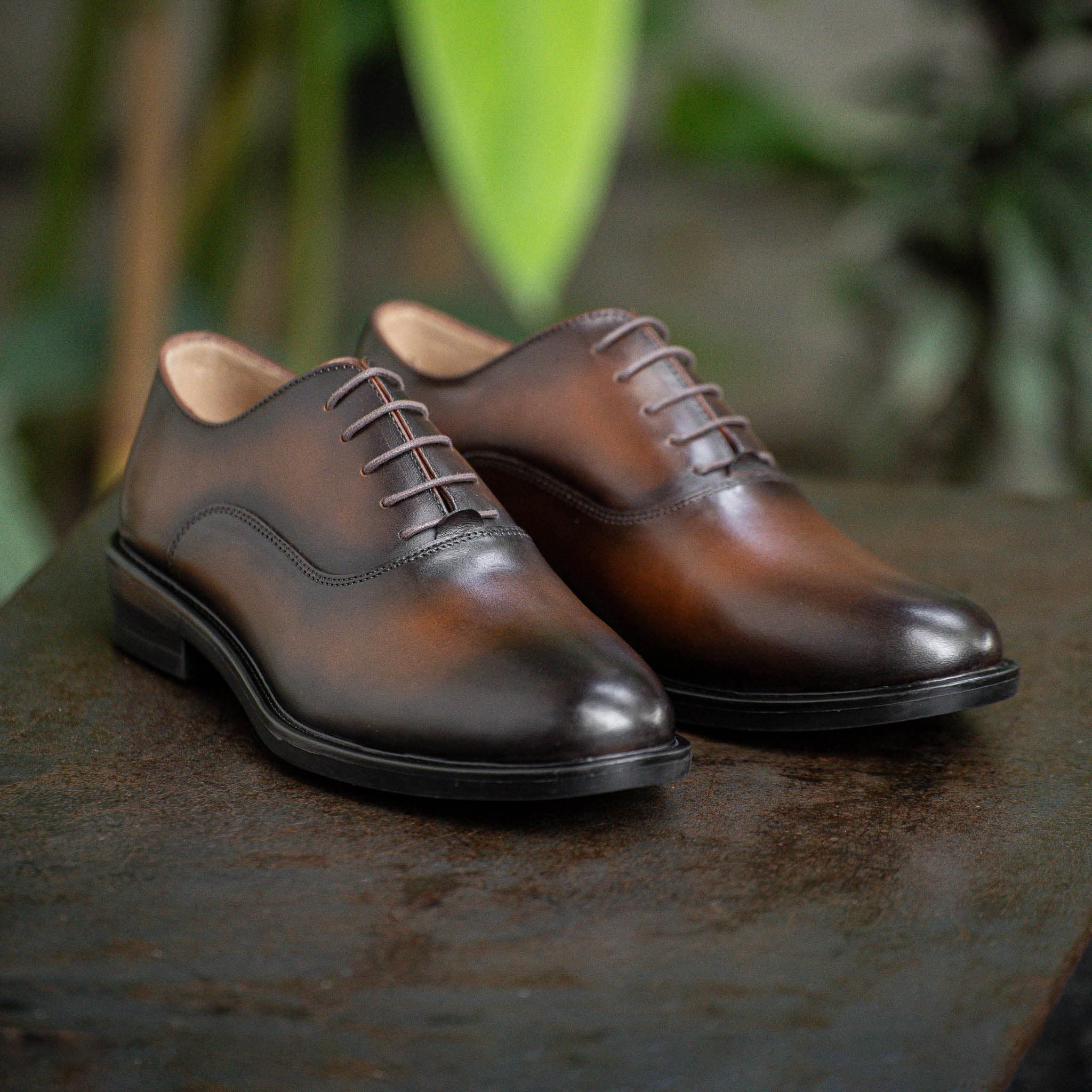 Giày Oxford Classic Romanista - Nâu Patina
